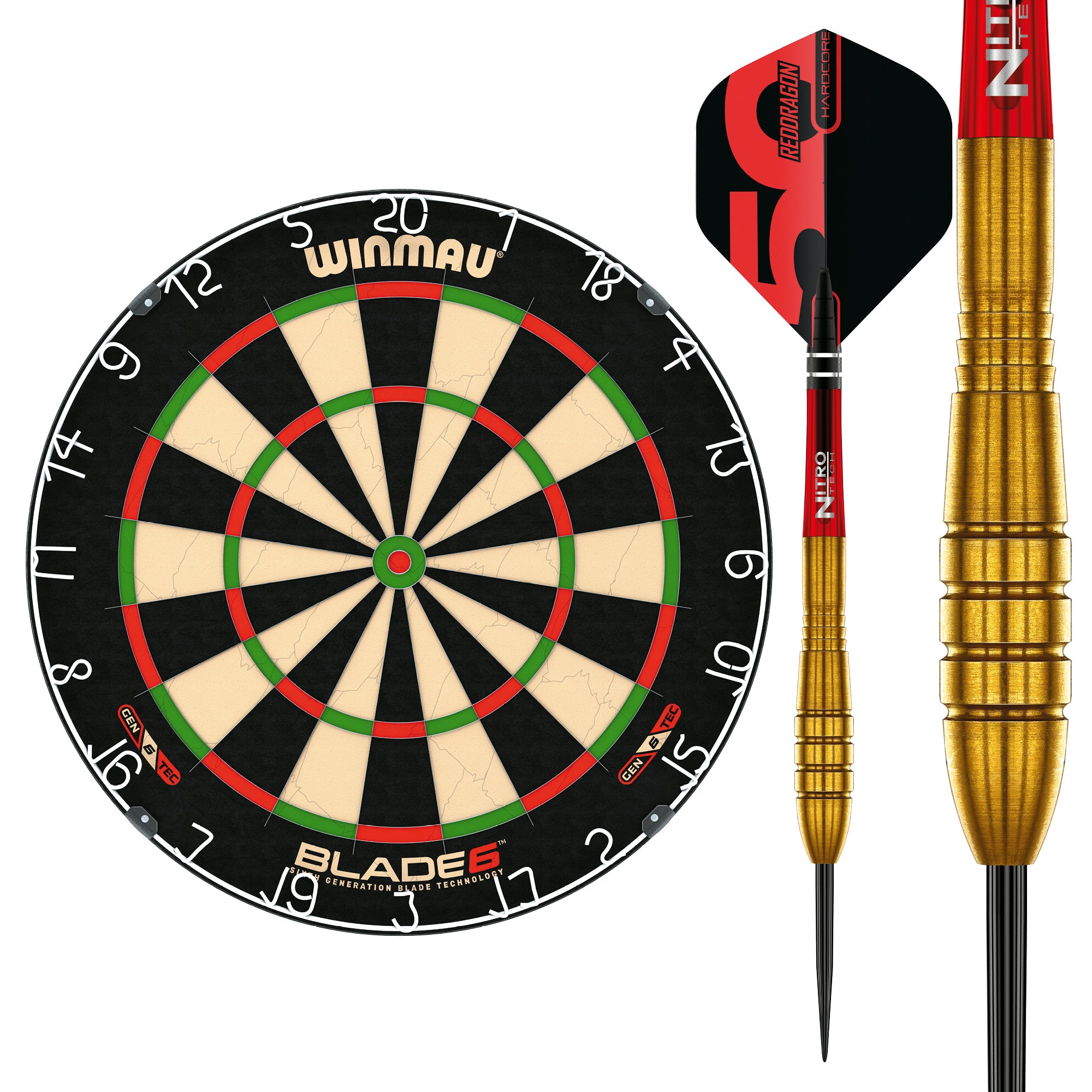 Winmau Blade 6 & Red Dragon Golden Virgin 5