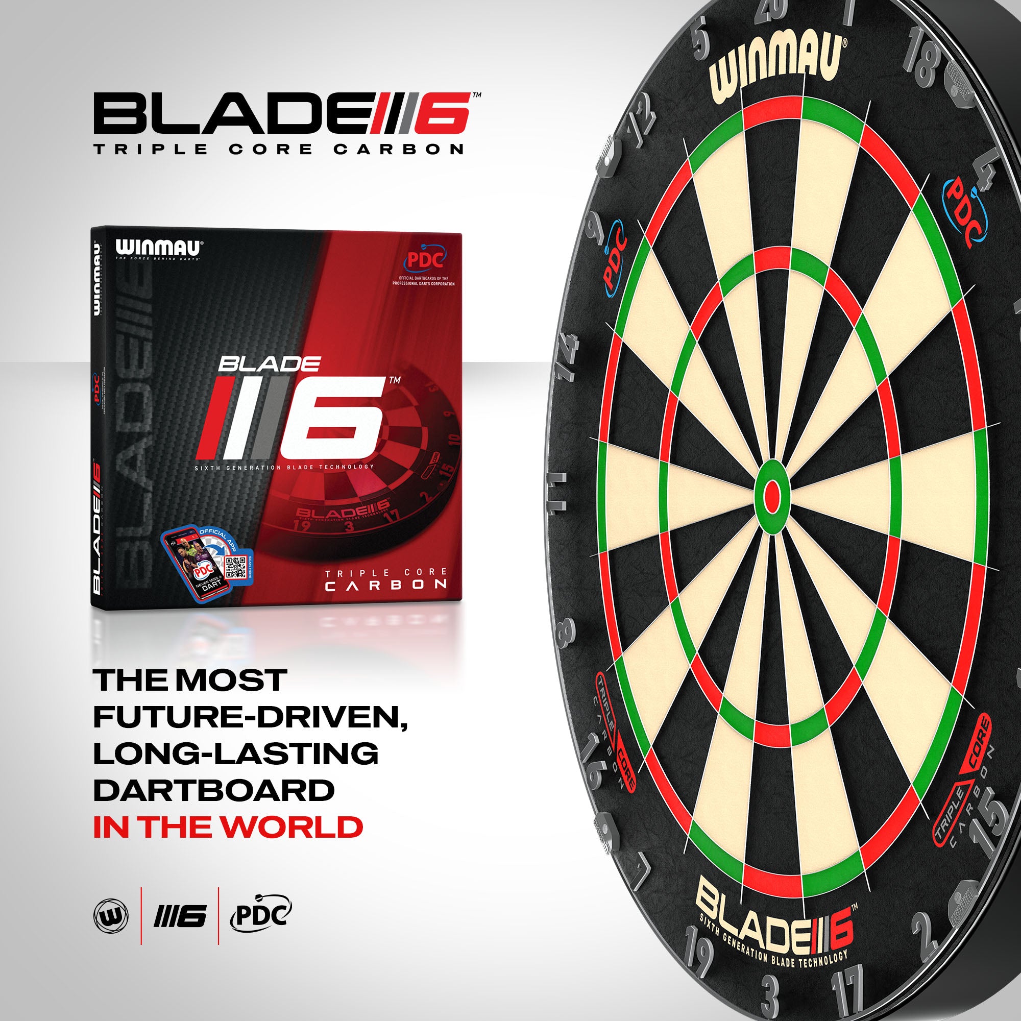 Winmau Blade 6 Triple Core Dartboard - Official PDC