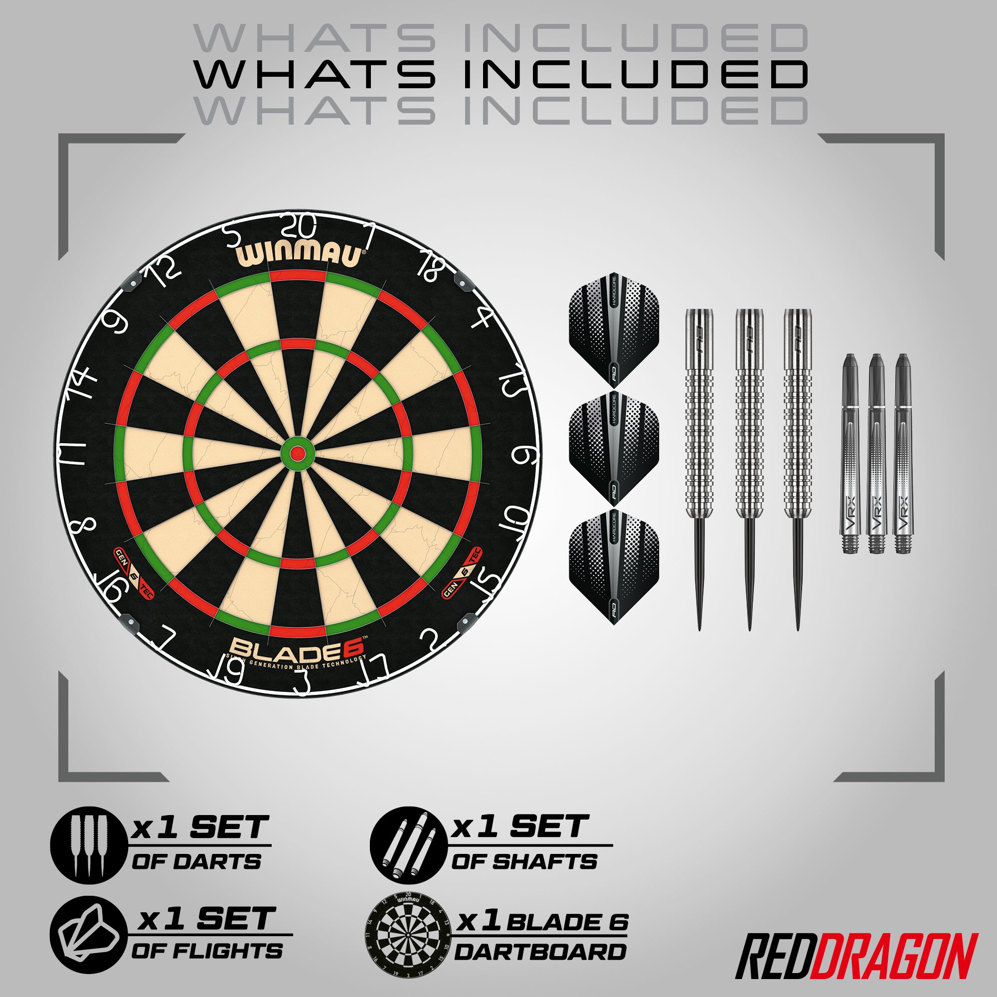 Winmau Blade 6 & Red Dragon Rebel