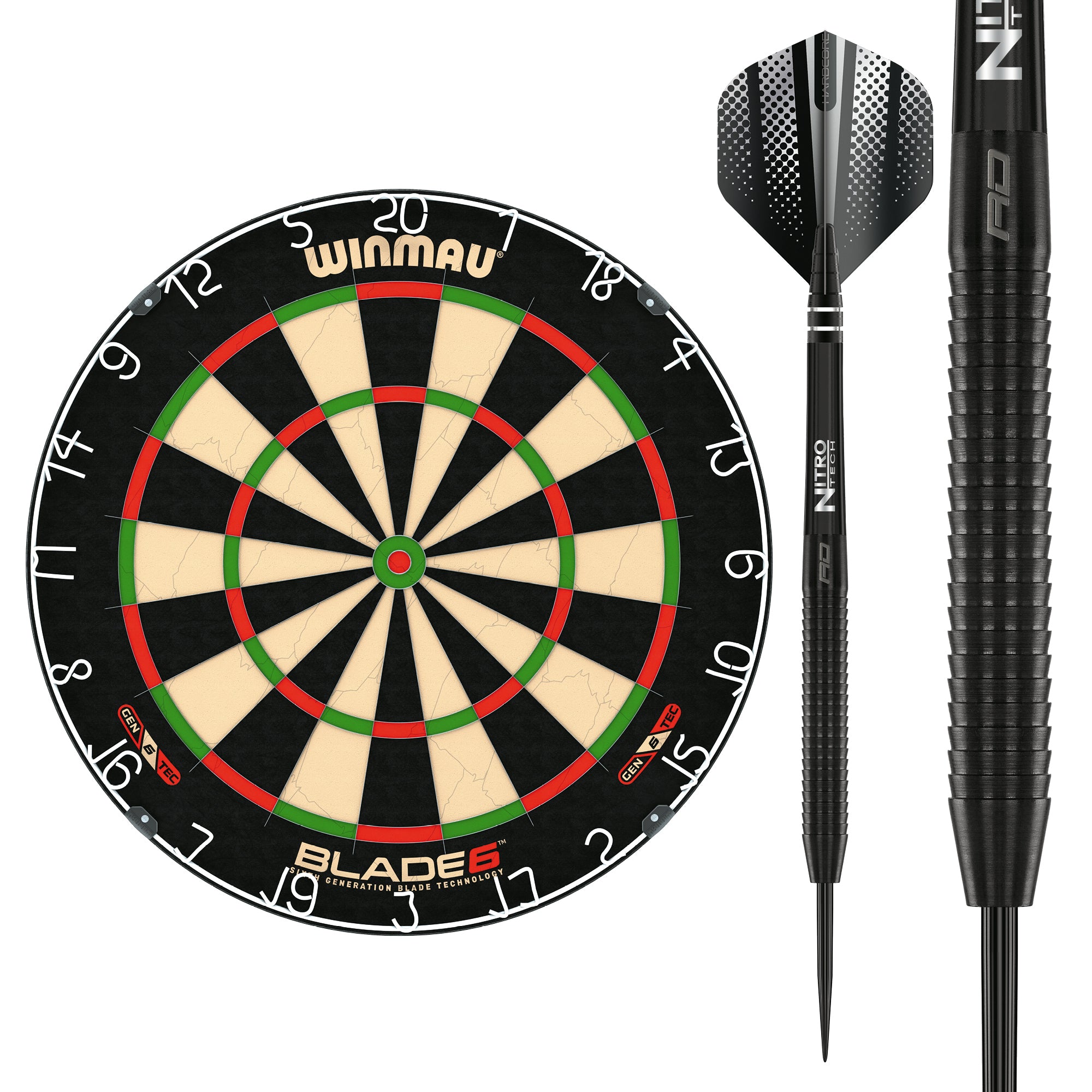 Winmau Blade 6 & Razor Edge Black - 26g Darts