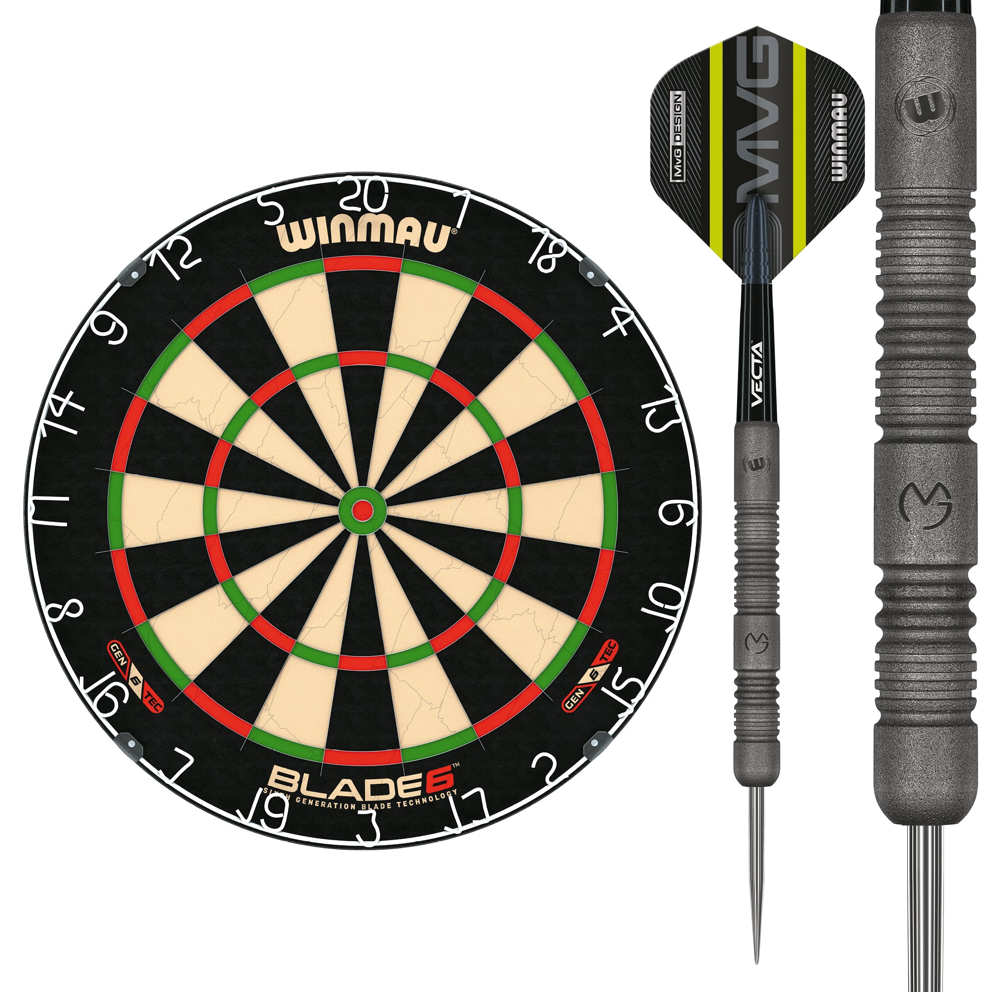 Winmau Blade 6 & MVG ExAct - 23g Darts