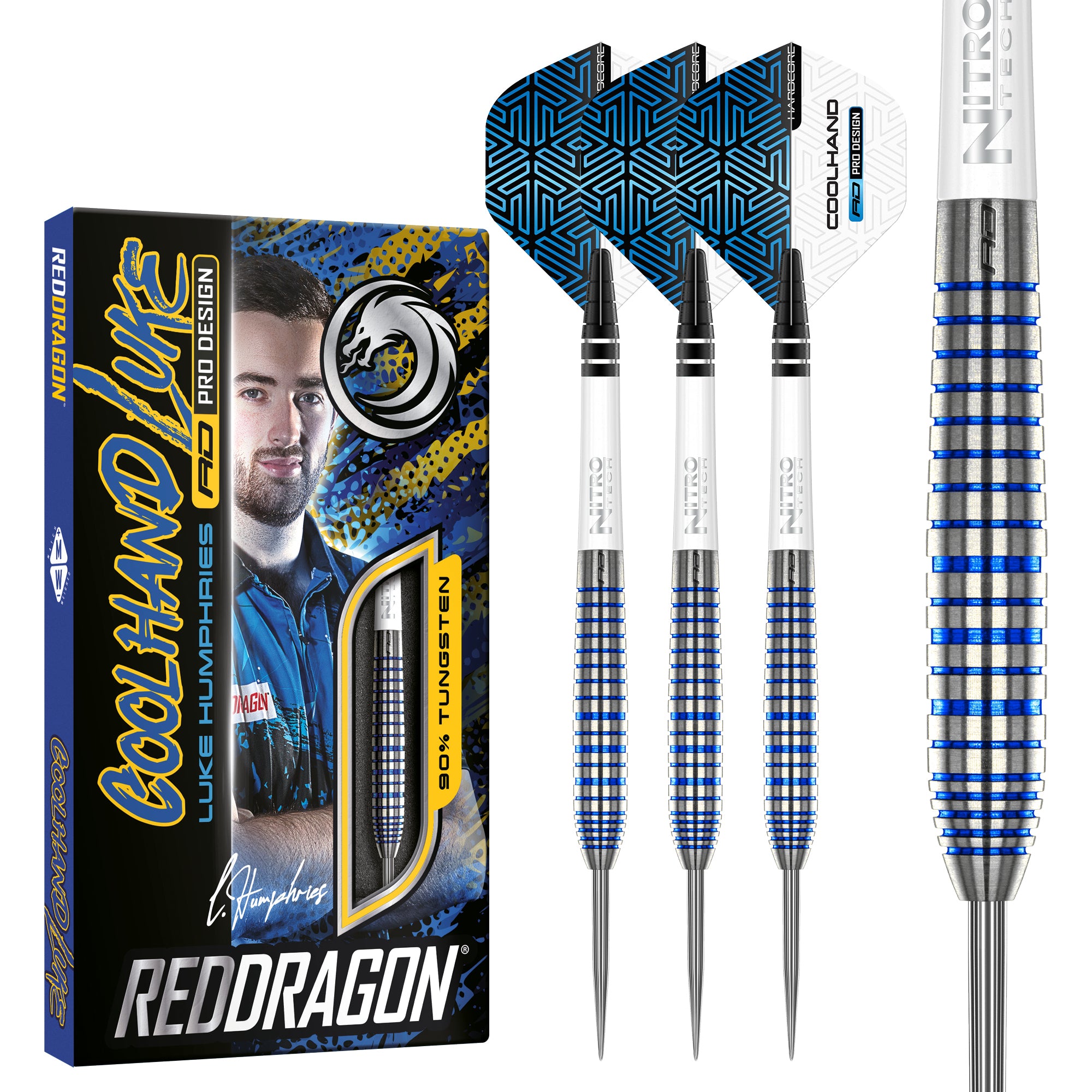 Luke Humphries TX3 Cool Blue S.E. Darts | 90% Tungsten | 22g–24g