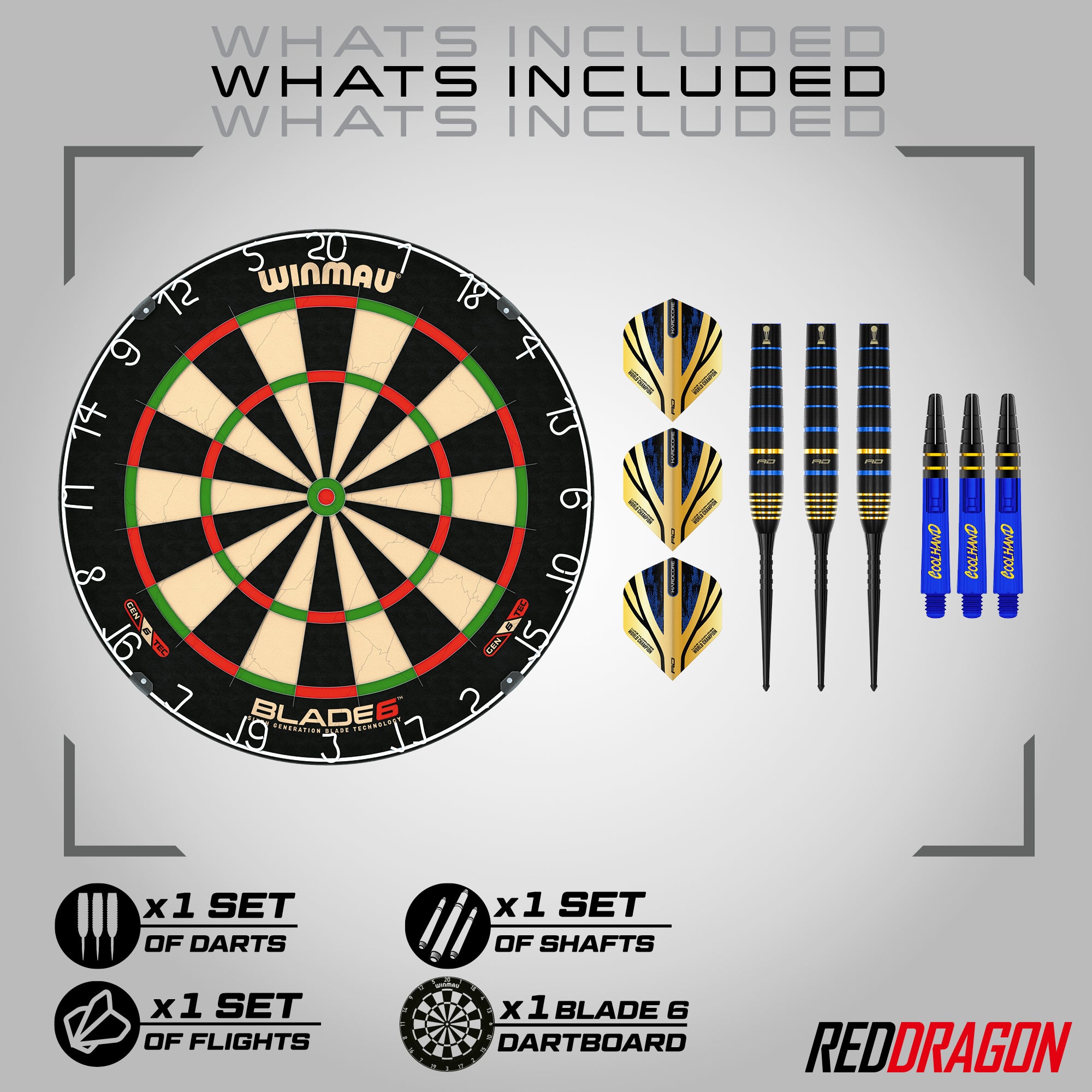 Winmau Blade 6 & Luke Humphries TX4 - 22g Darts