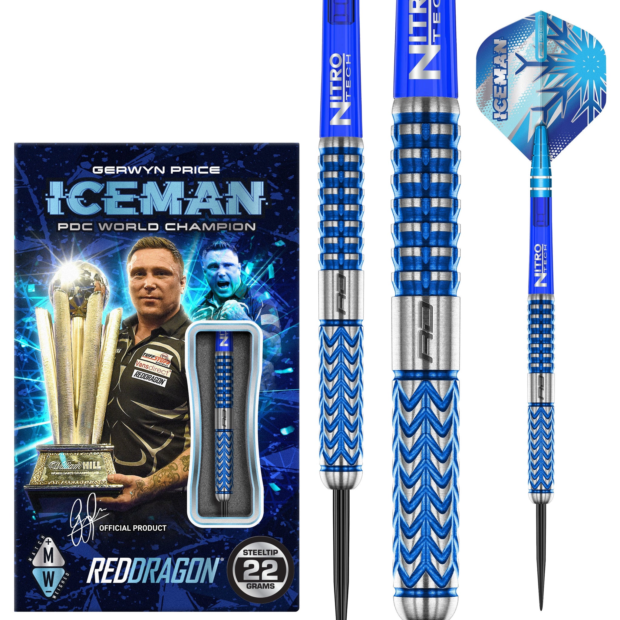 Dartshop Bullseye - Red Dragon Gerwyn Price Blue Originals dartpijlen Dartshop Bullseye - Red Dragon Gerwyn Price Blue Originals dartpijlen
