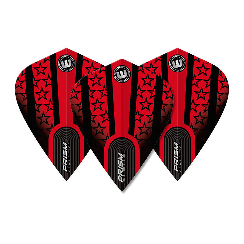 Red & Black Stars Prism Alpha Kite