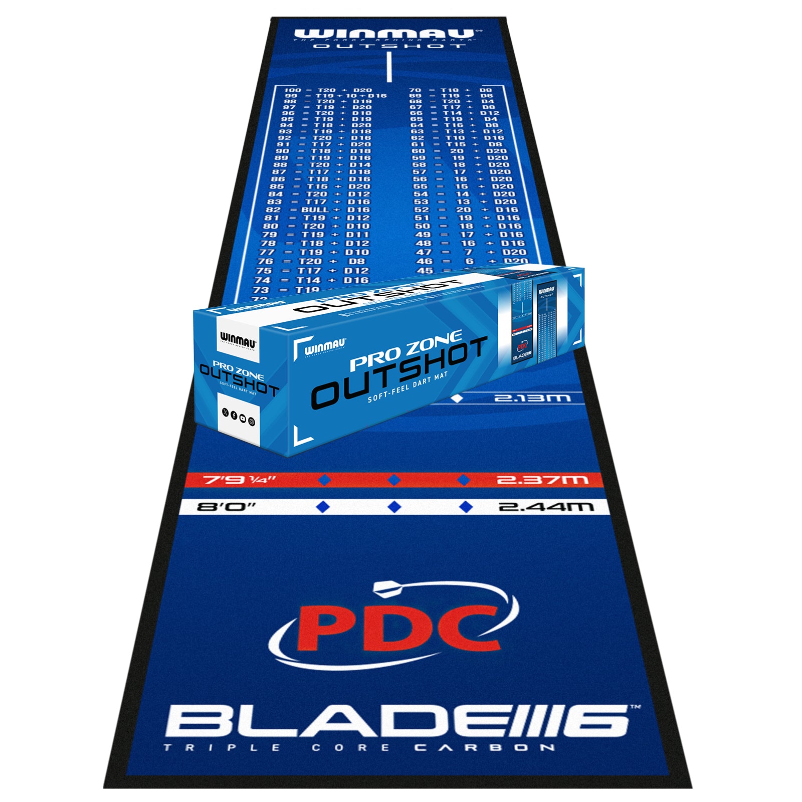 Pro Zone Outshot Soft Feel Dart Mat