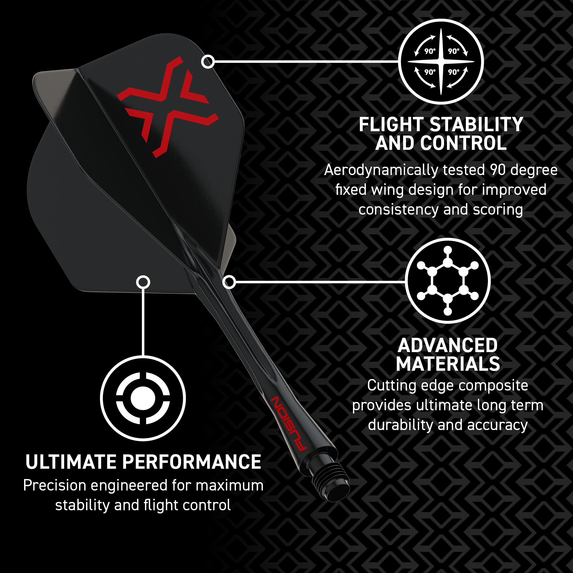 Blade X - Fusion Integrated Flight & Shaft Black