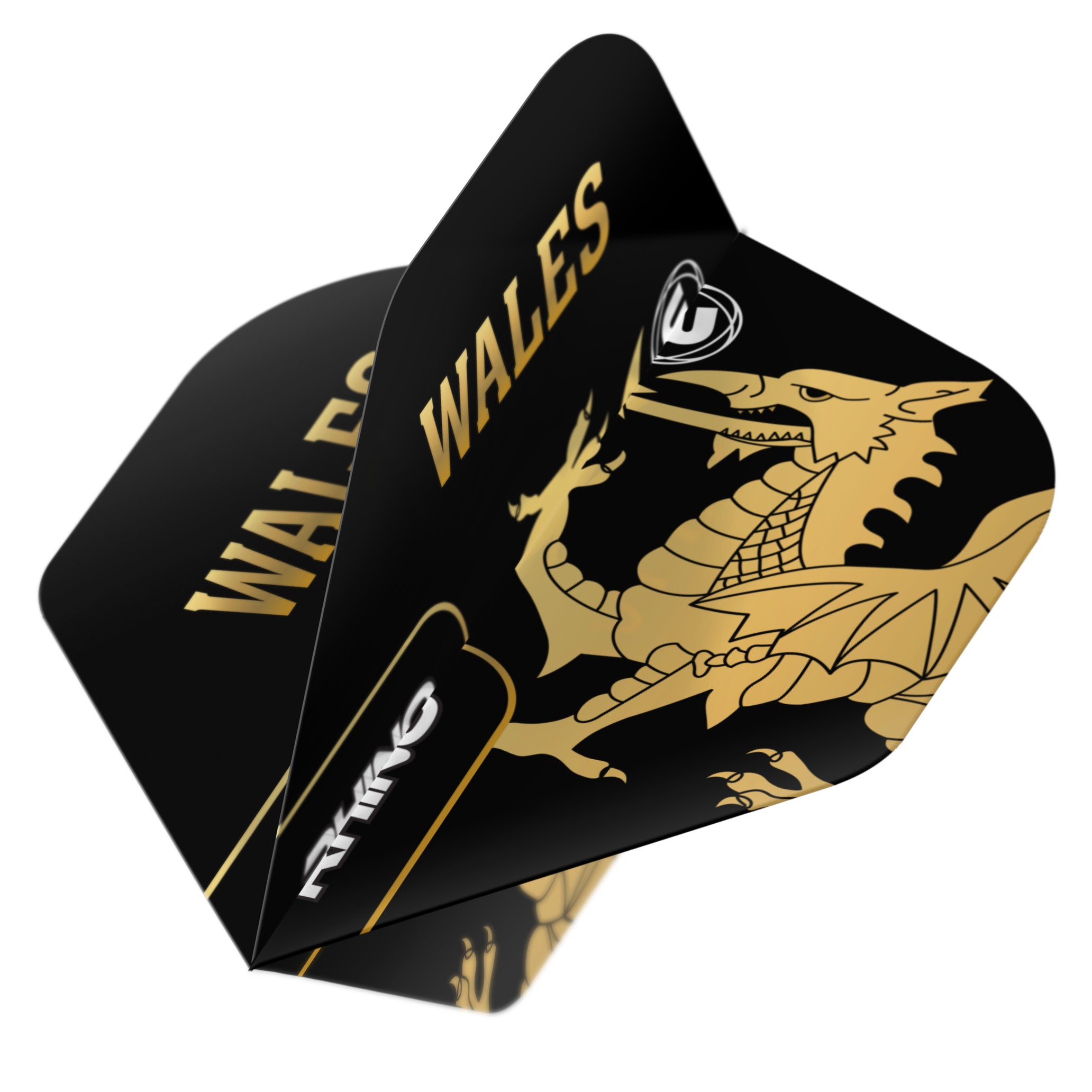 Black & Gold Wales Rhino Standard