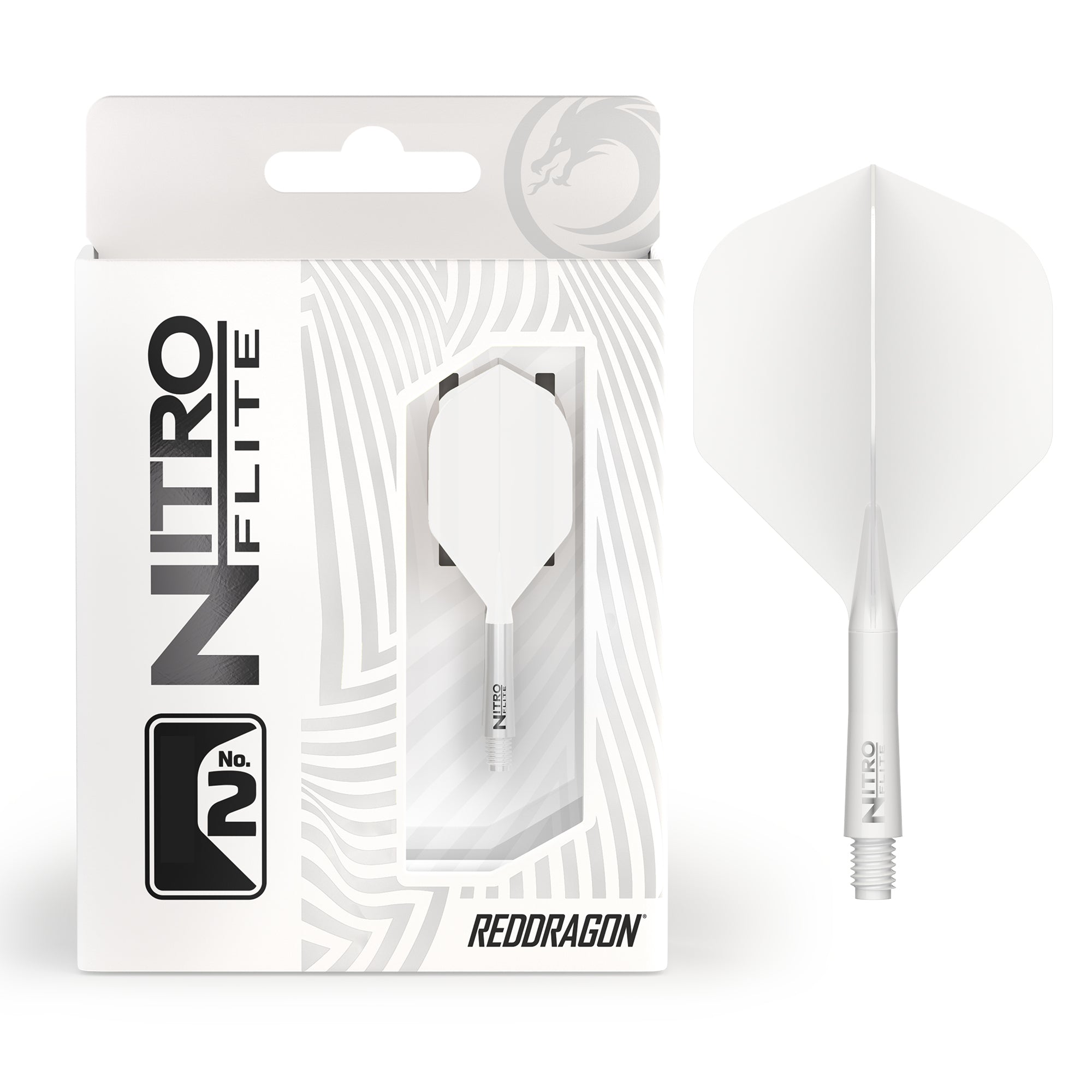 Red Dragon Nitro Flite Solid White and White