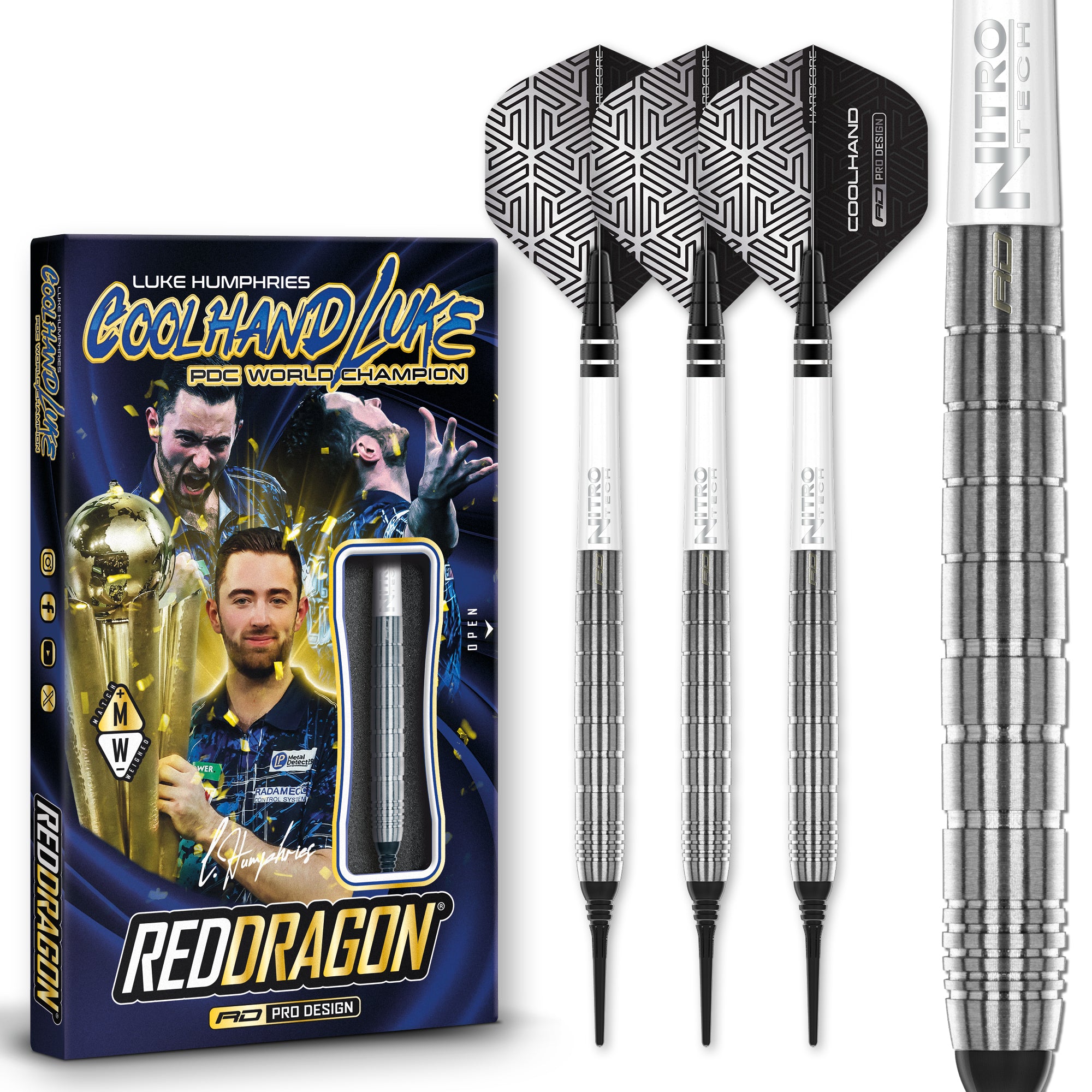 RedDragon ルークハンフリーズ Luke Humphries TX1 Luke Humphries TX1 Pioneer Soft Tip Darts | 90% Tungsten | Red Dragon