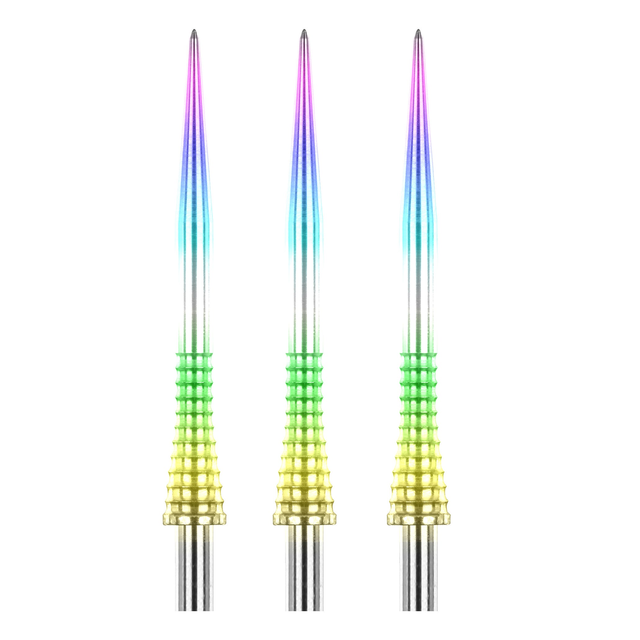 Red Dragon Specialist Dart Points - Rainbow Effect Raptor GT Gripped Points 35mm