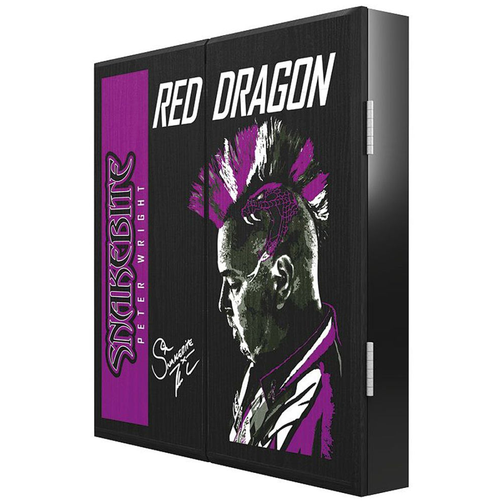 Red Peter "Snakebite" Wright Dartboard Cabinet