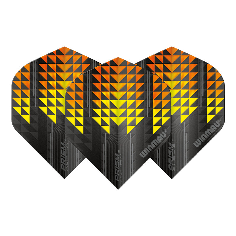Winmau Prism Alpha Black & Orange Dart Flights