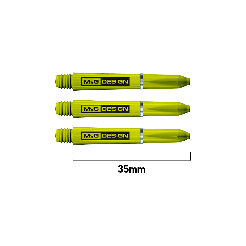 Winmau MvG Design Nylon Ring Grip Green Shafts