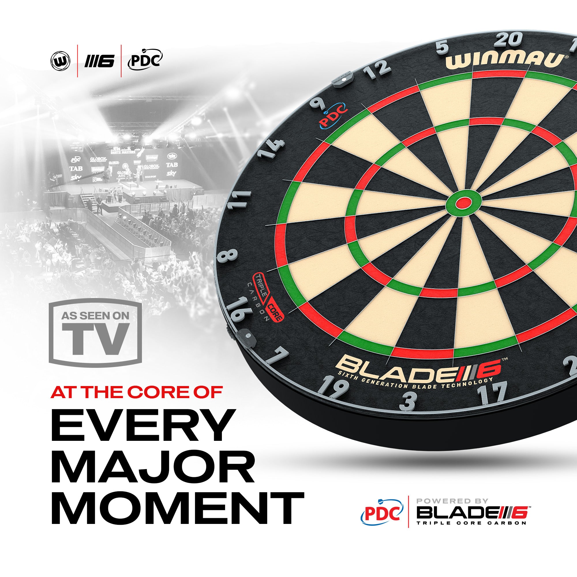 Winmau Blade 6 Triple Core Dartboard | Official PDC Board | Z0150