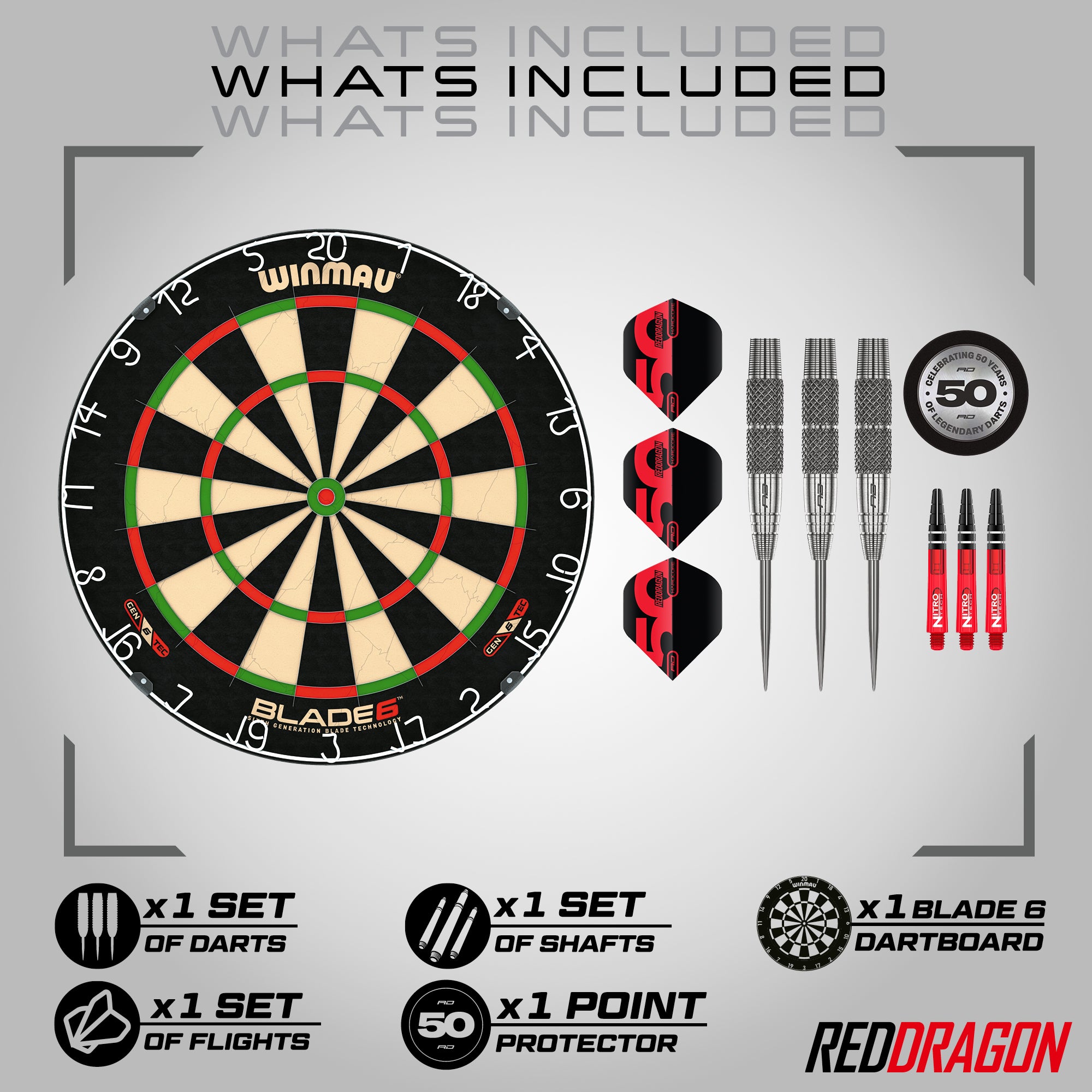 Winmau Blade 6 & Grizzly 2 - 24g Darts
