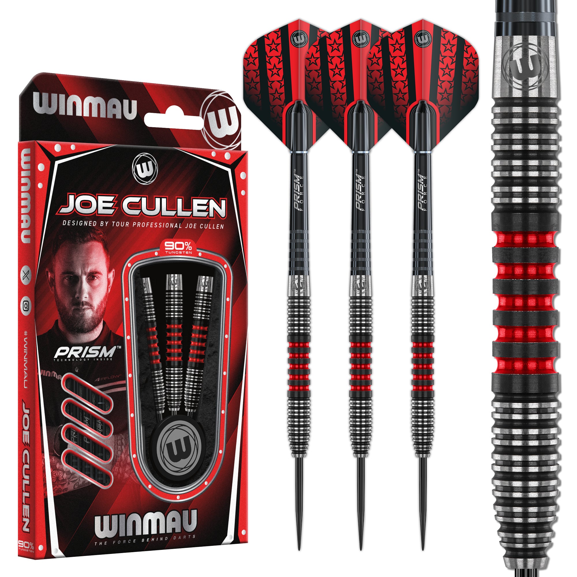 Winmau Joe Cullen Signature Edition Darts | Scallop Grip | 21g–25g