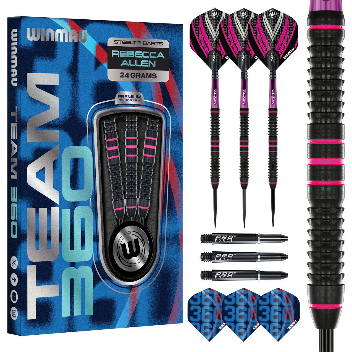 Rebecca Allen 90% Tungsten Signature Darts 24g | Red Dragon Darts