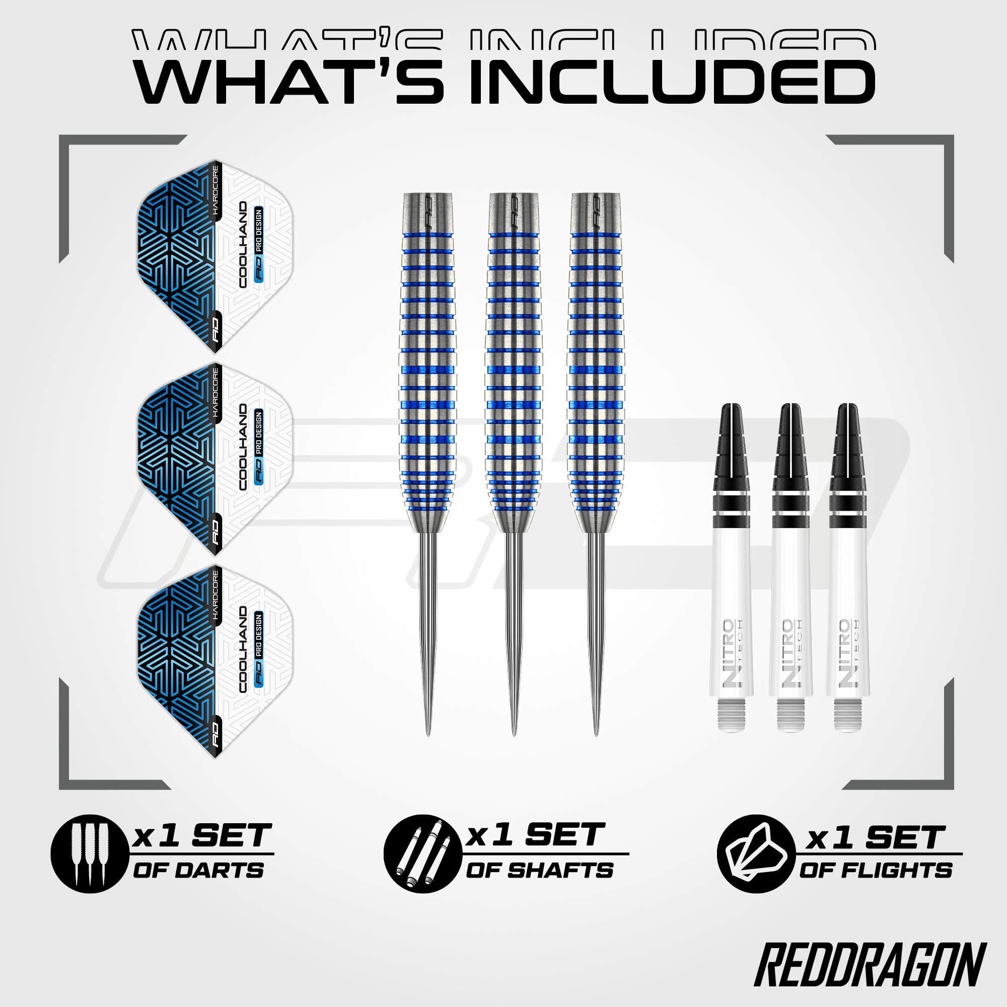 Luke Humphries TX3 Cool Blue S.E. Darts | 90% Tungsten | 22g–24g