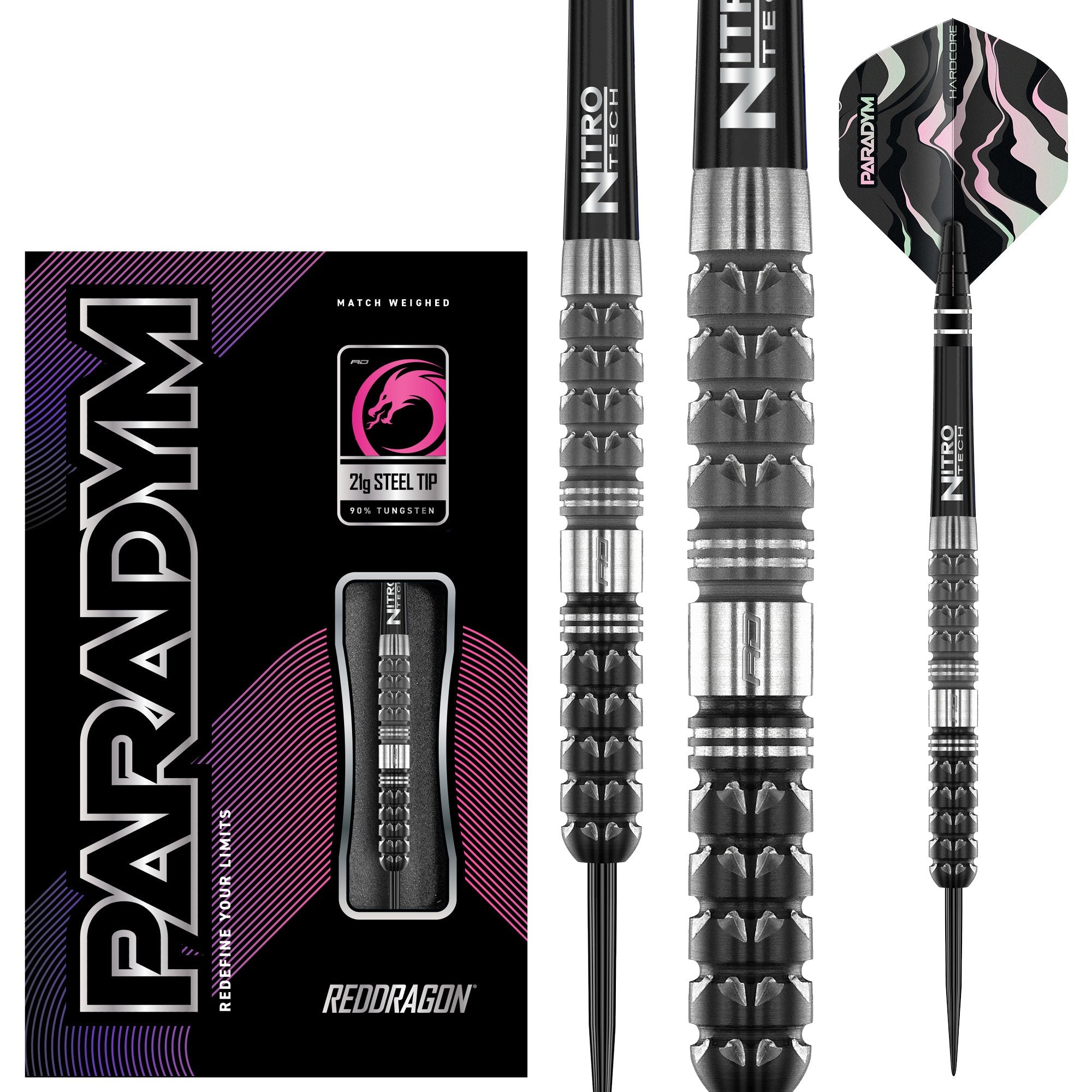 RED DRAGON Sidewinder Flightmaster – Juego de dardos de acero de tungsteno con vuelos y ejes RED DRAGON Sidewinder Flightmaster – Juego de dardos de acero de tungsteno con vuelos y ejes