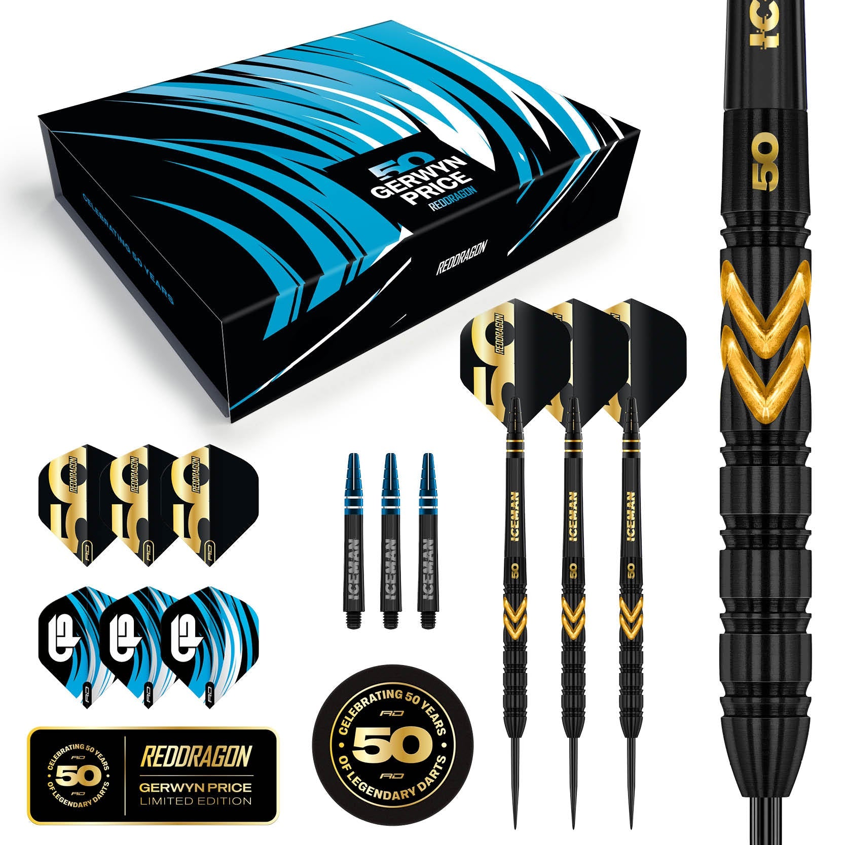 Gerwyn Price 50 Year Player Edition Darts | Limited Edition