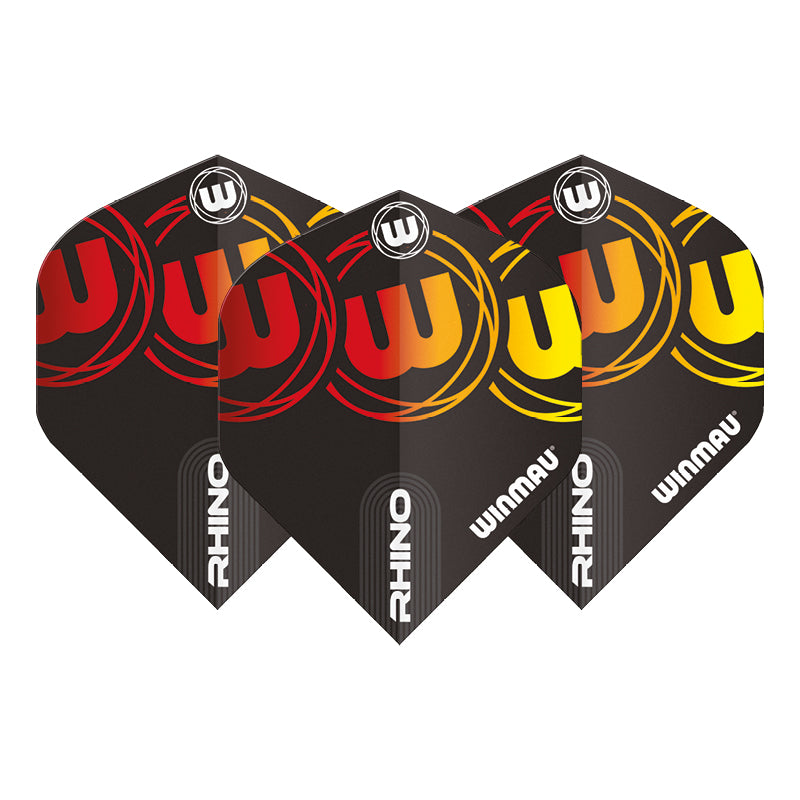 Winmau Rhino Black, Red & Yellow Dart Flights