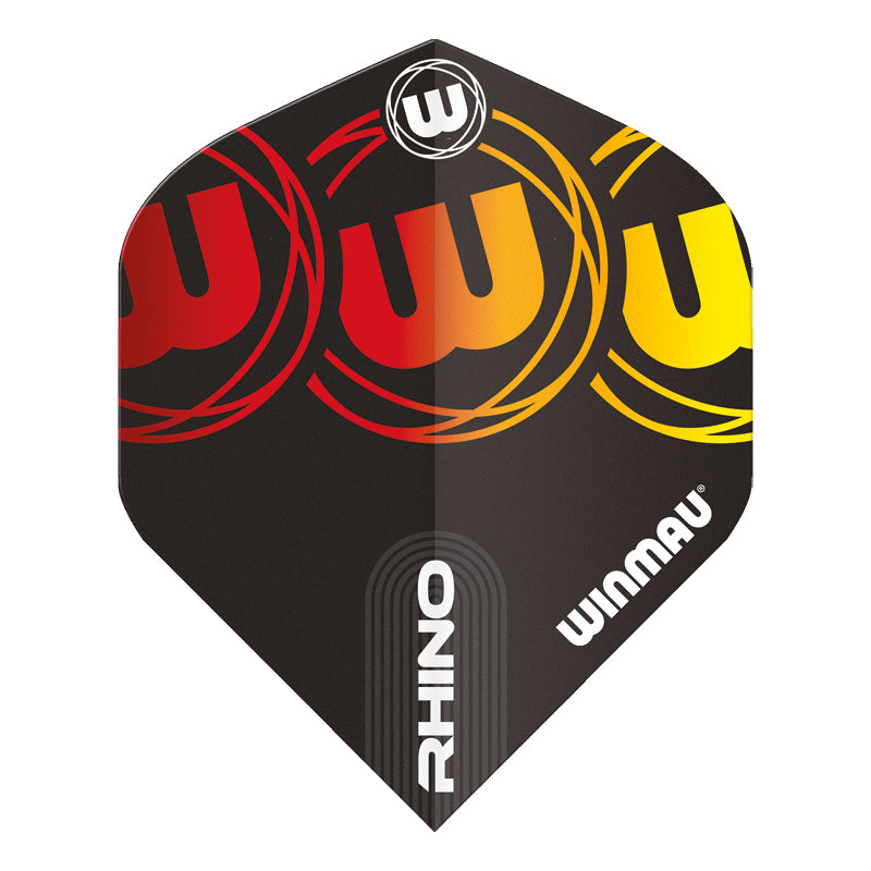 Winmau Rhino Black, Red & Yellow Dart Flights