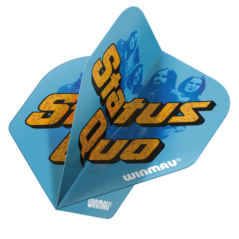 Winmau Rock Legends Status Quo Blue Logo Dart Flights