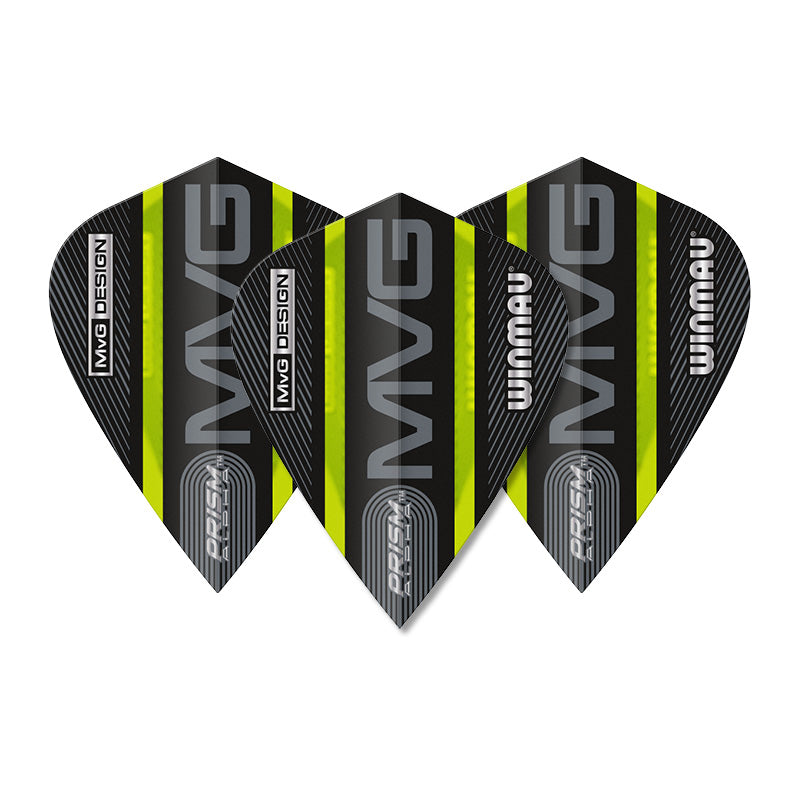 Winmau Prism Alpha MVG Black & Green Kite Standard