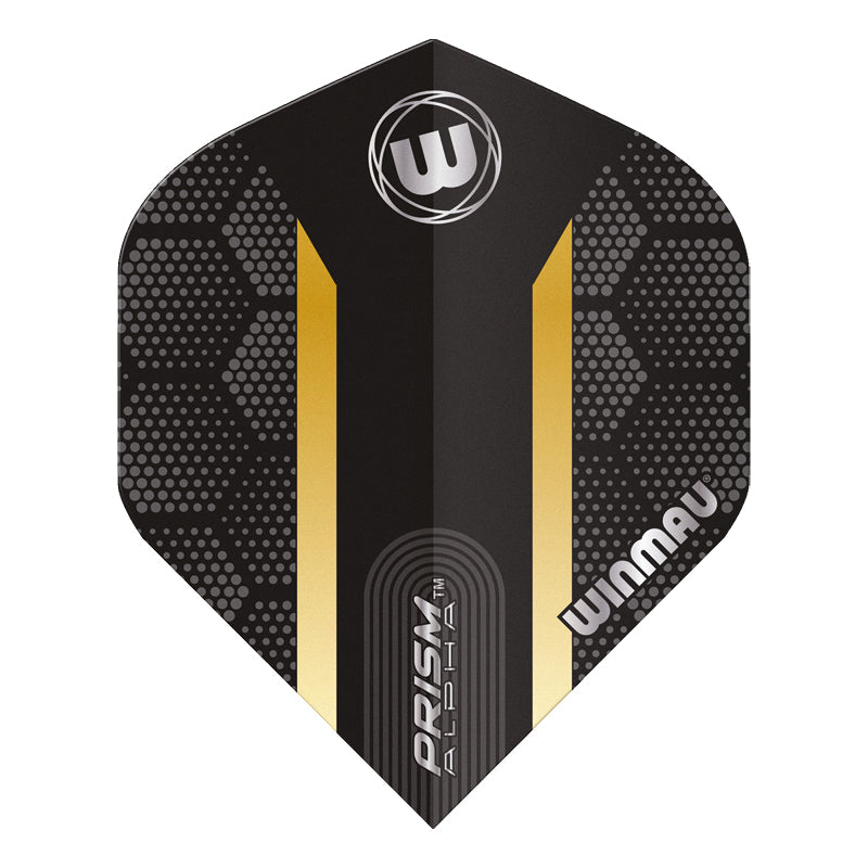 Winmau Prism Alpha Black & Gold Hexagon Dart Flights