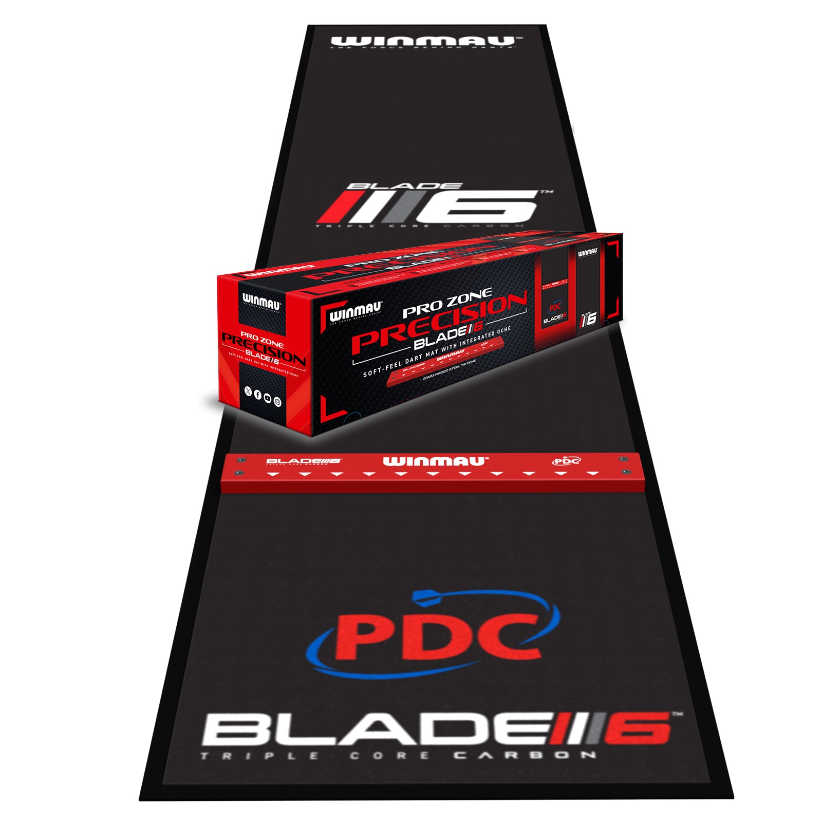 Pro Zone Precision Blade 6 Soft Feel Dart Mat & Integrated Oche