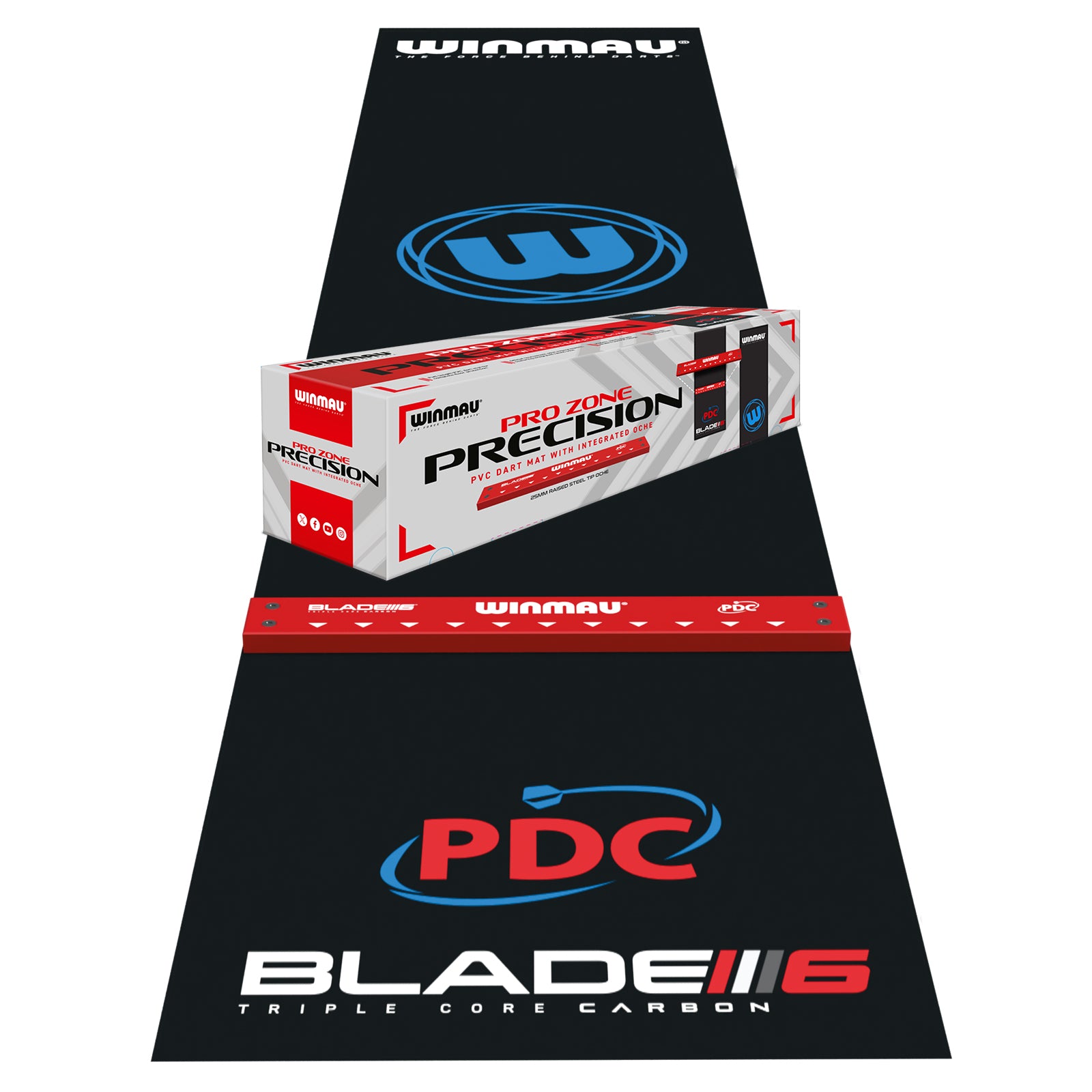 Pro Zone Precision PVC Dart Mat & Integrated Oche