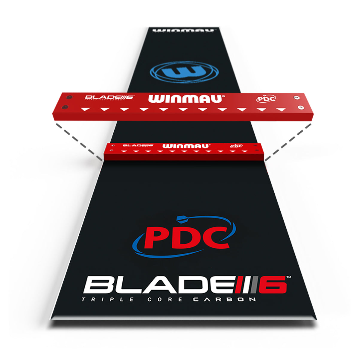 Winmau Pro Zone Precision PVC Dart Mat & Integrated Oche | Winmau