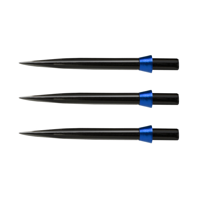 Red Dragon Specialist Dart Points - Black Standard 32mm with Blue Trident