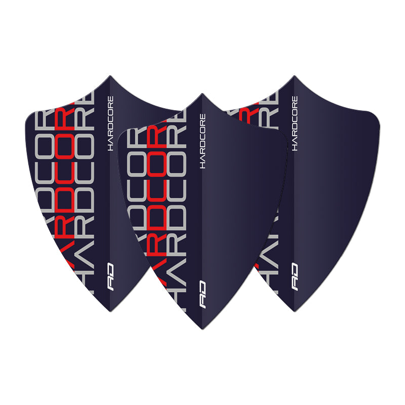 Hardcore Red Triple Freestyle Dart Flights