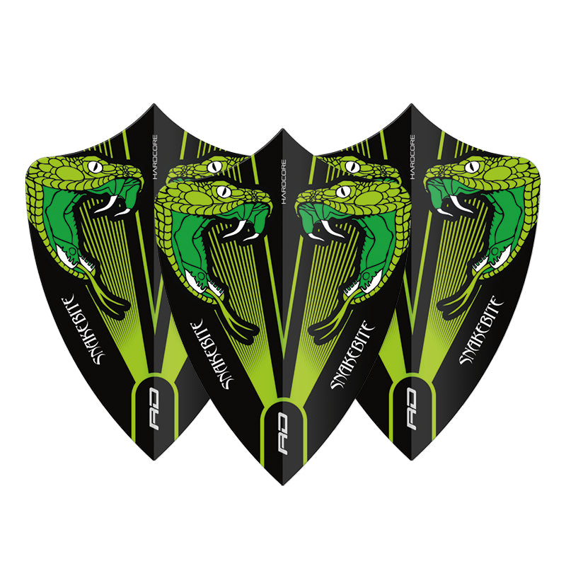 F6798_FREESTYLE PETER WRIGHT SNAKEBITE GREEN TRANSPARENT DART FLIGHT2