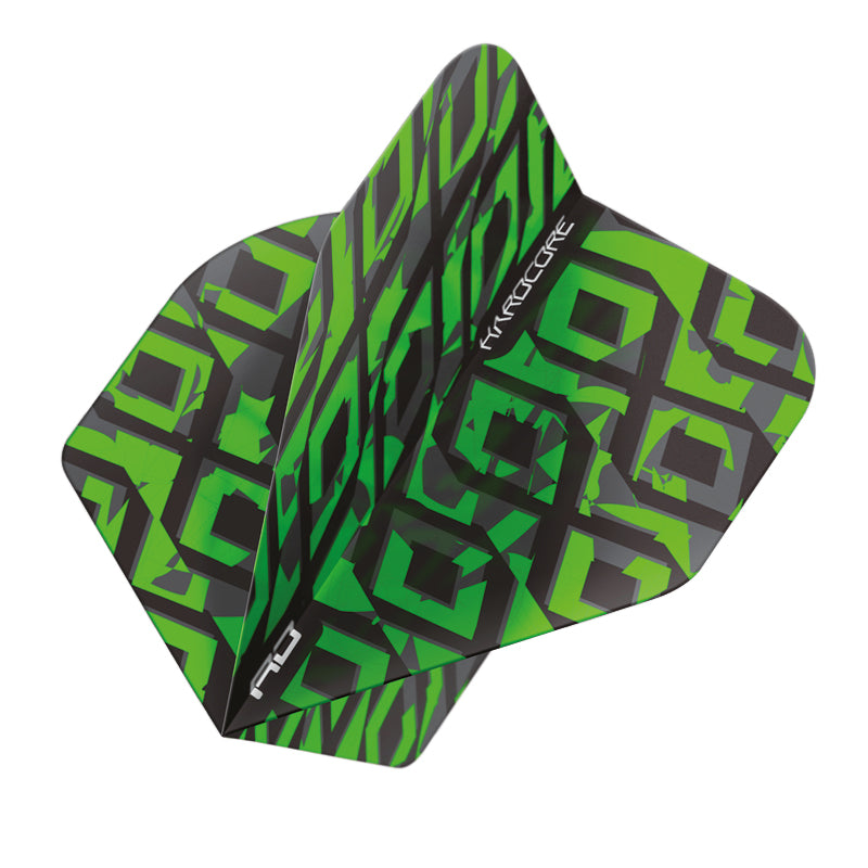 Hardcore Radical Black & Green Dart Flights