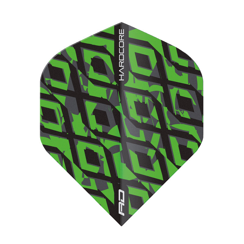 Hardcore Radical Black & Green Dart Flights