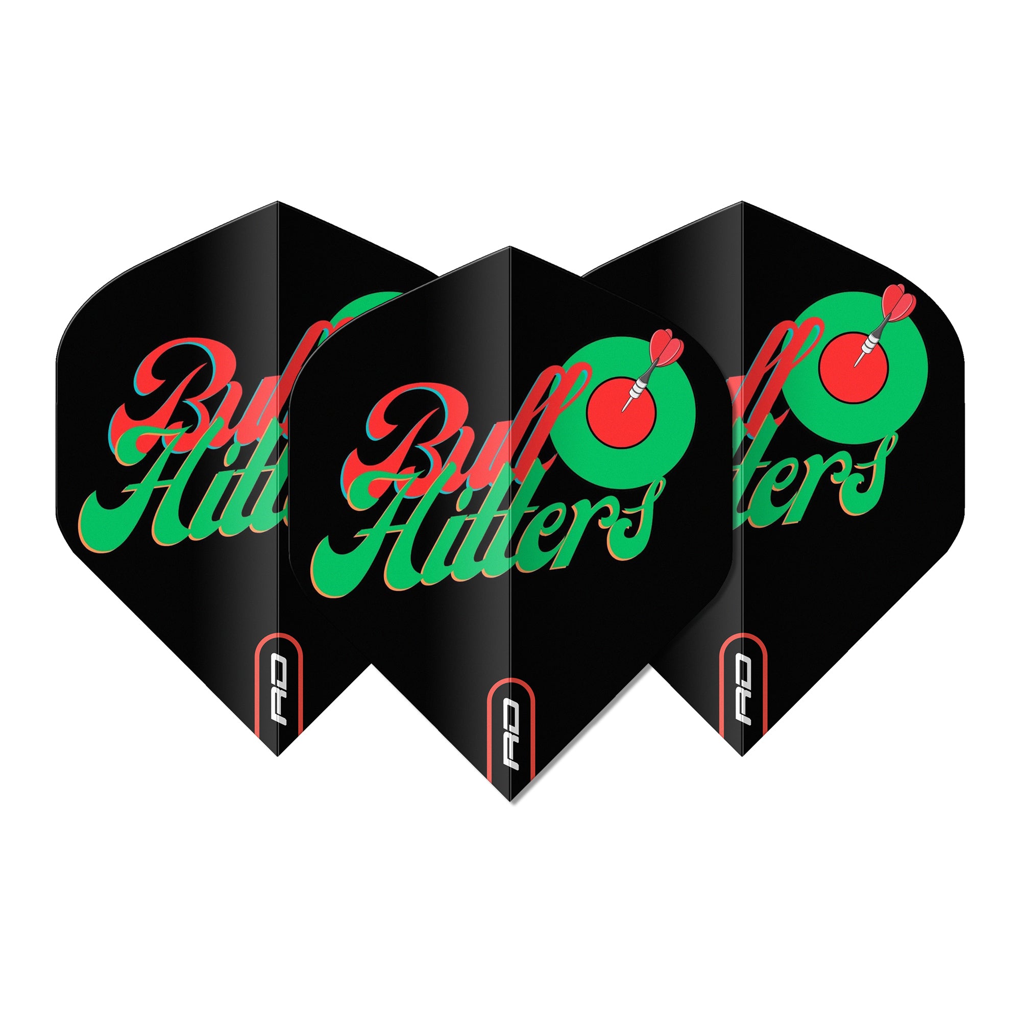 Red Dragon Bullhitters Black, Red and Green Extra Thick Standard Dart Flights