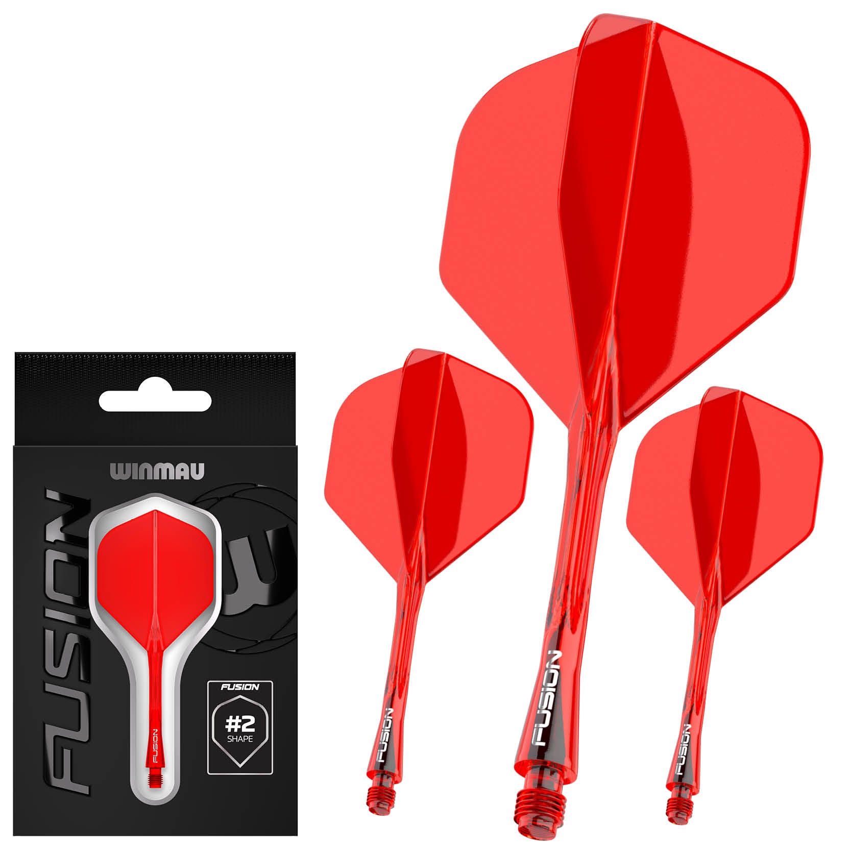 Fusion #2 Integrated Flight & Shaft Red