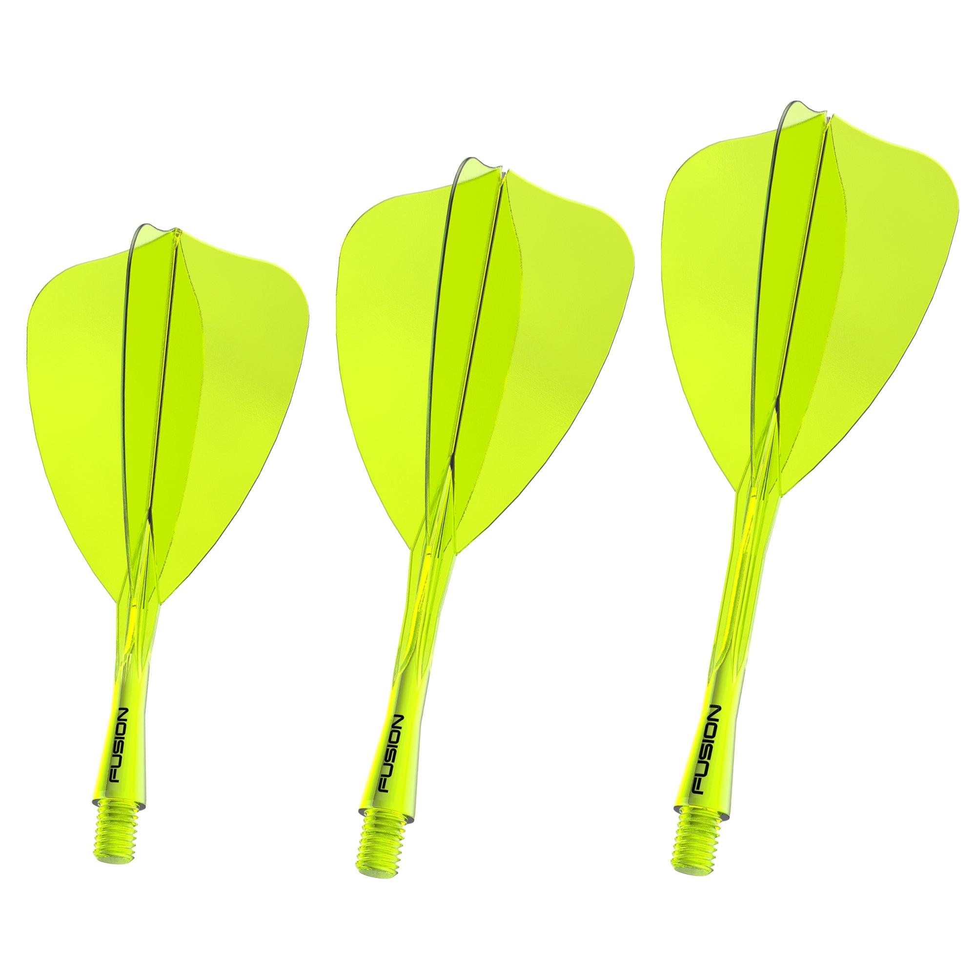 Fusion Arrow Integrated Flight & Shaft Transparent Yellow Short