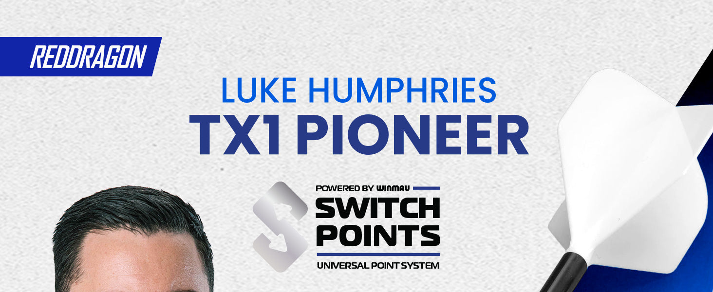Luke Humphries TX1 Pioneer 90% Tungsten Steel Tip Darts | Switch