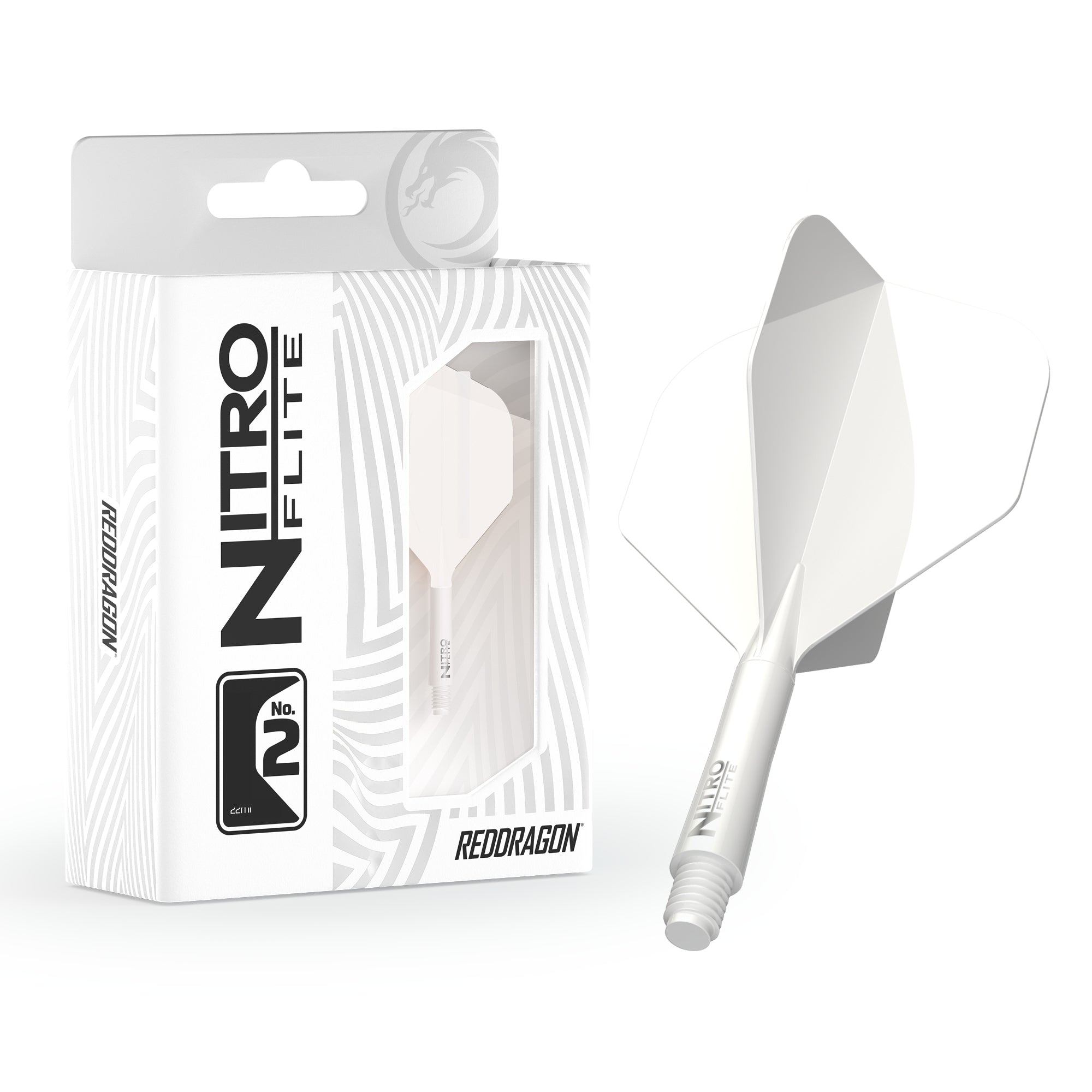 Red Dragon Nitro Flite Solid White and White