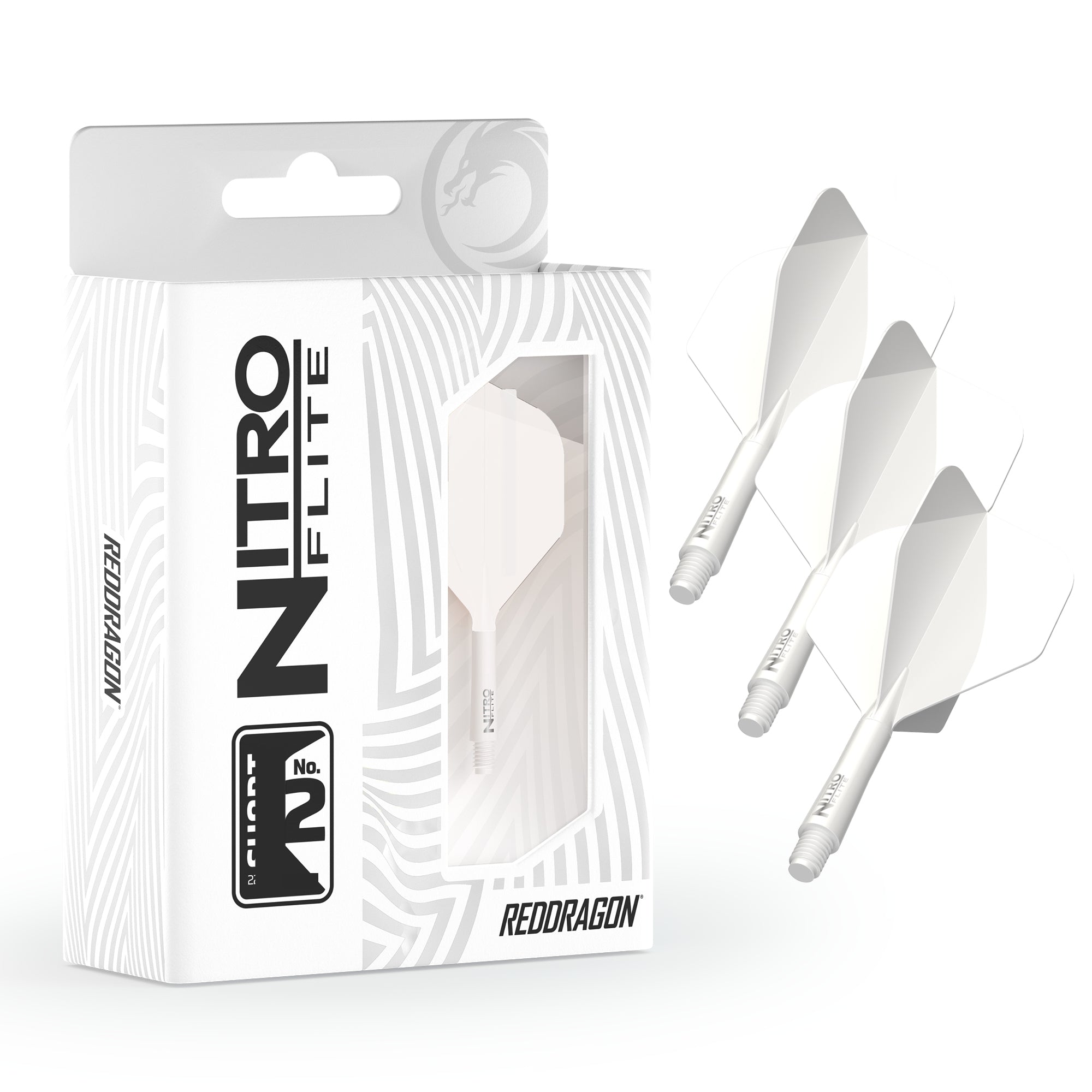 Red Dragon Nitro Flite Solid White and White