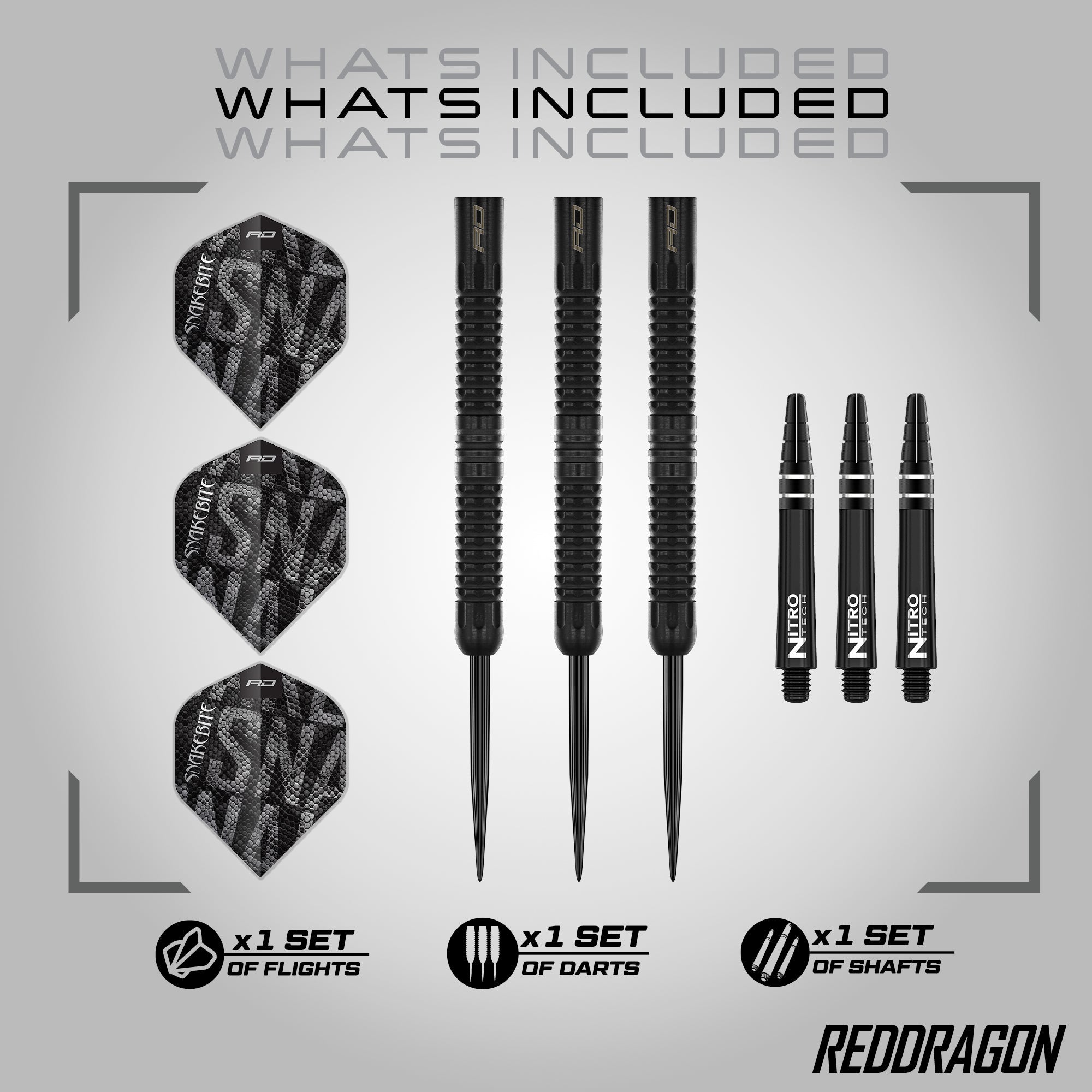 Peter Wright Black Mamba Darts | 90% Tungsten | Parallel | Snakebite