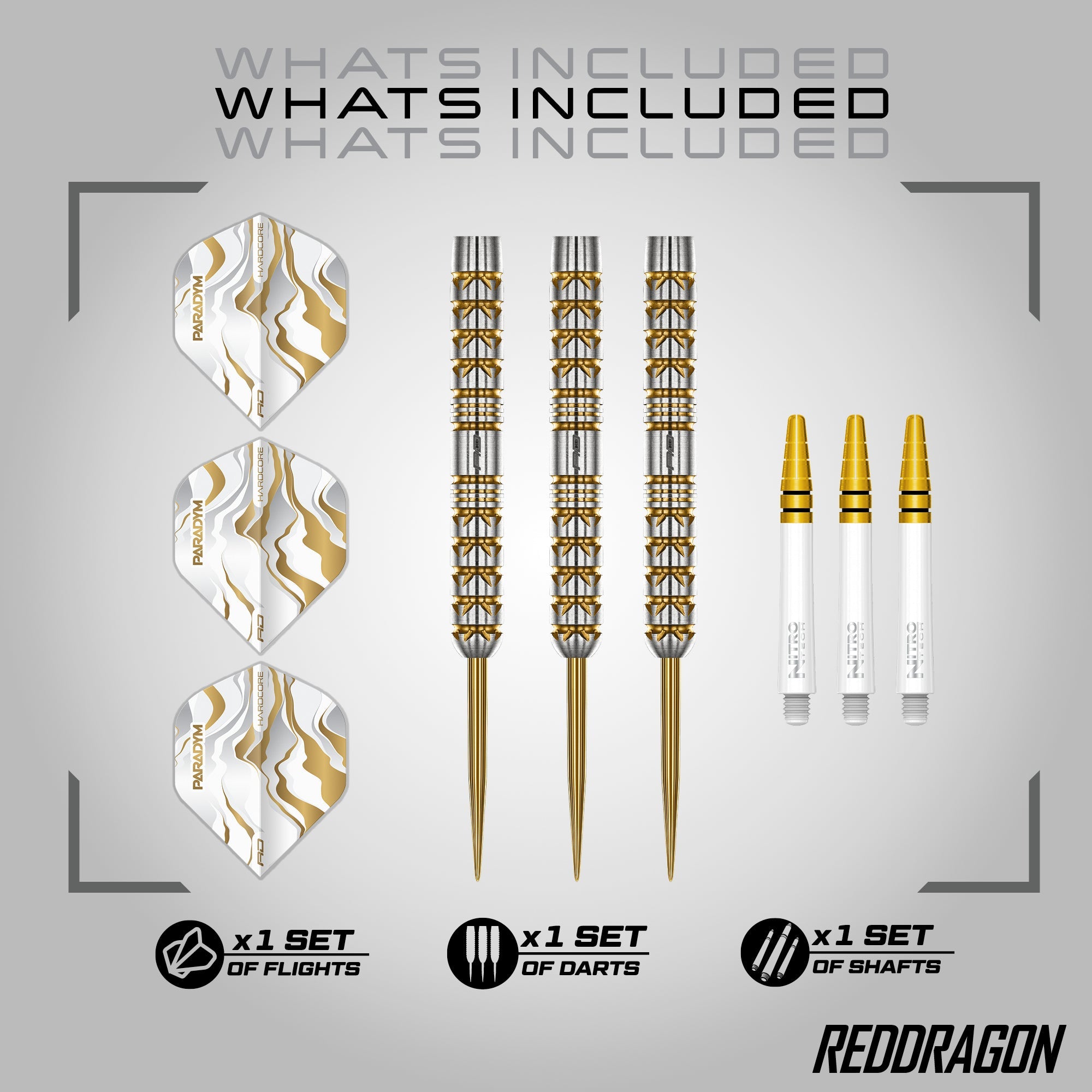 Red Dragon Paradym Darts – Gold & Silver Parallel