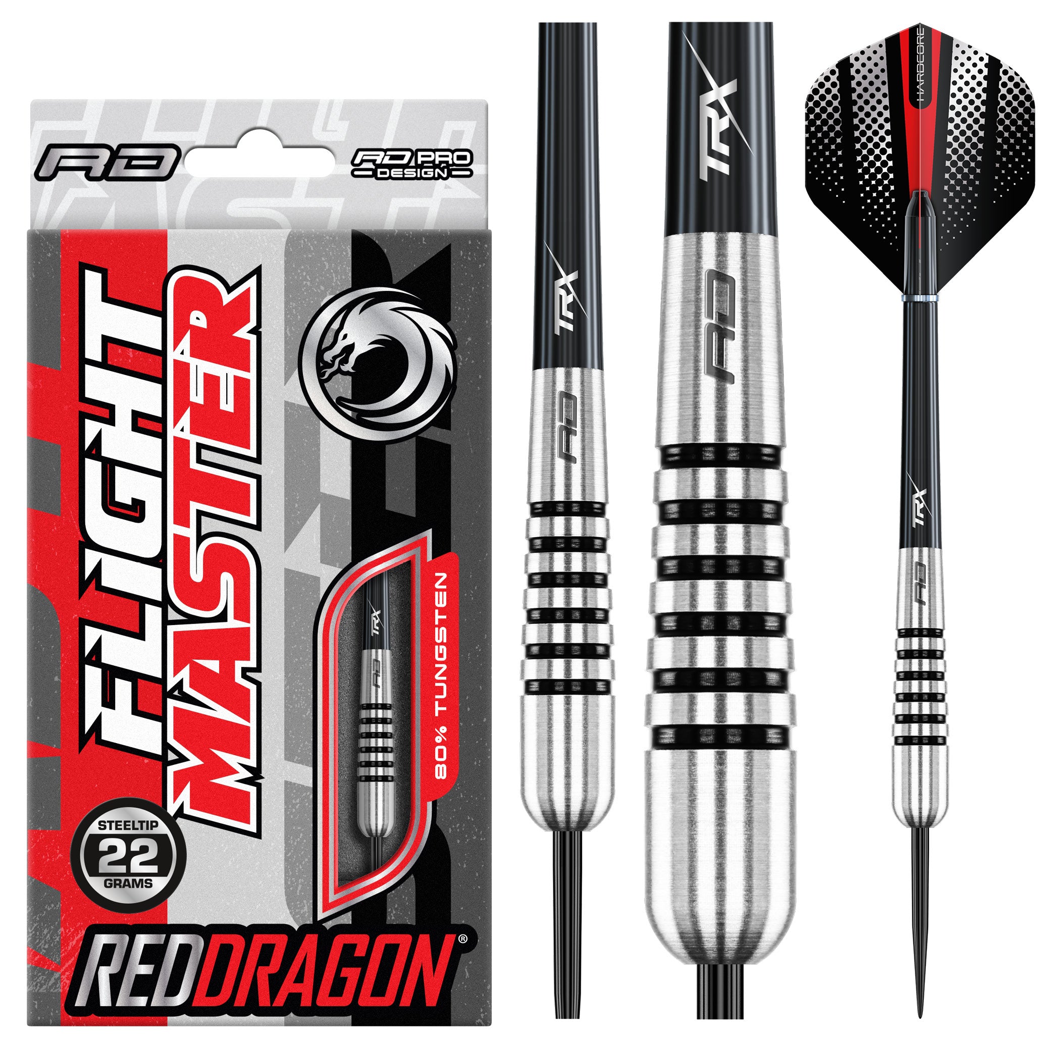 RED DRAGON Flightmasters Tungsten Darts Set  21g,22g,23g,24g,25g,26g,28g,29g,30g