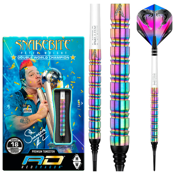 ダーツ　PETER WRIGHT SNAKEBITEソフト・スティールセット Amazon.com: RED DRAGON Peter Wright Snakebite World Champion