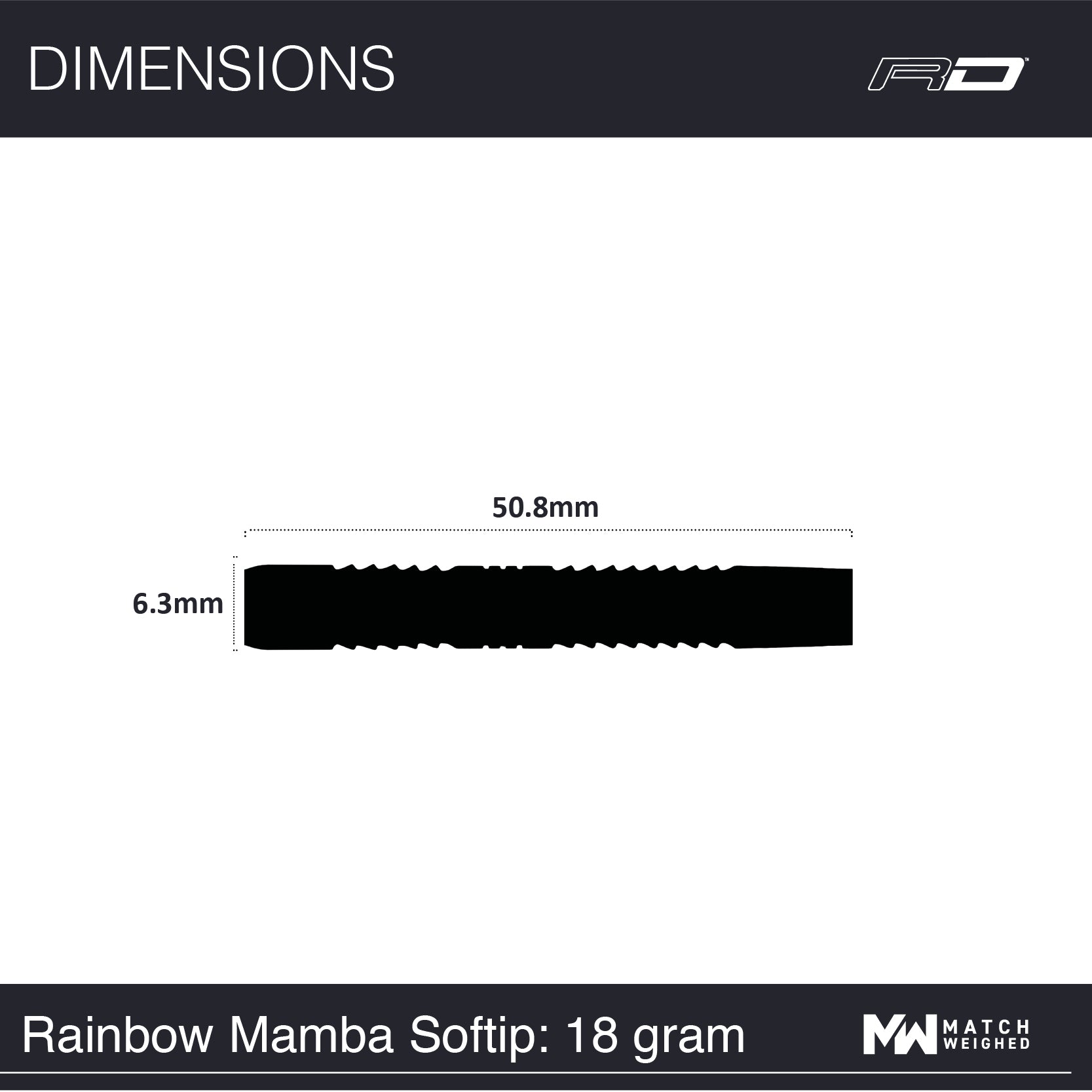 RDD1916_Peter Wright Rainbow Mamba - 18g Softip - Image 7
