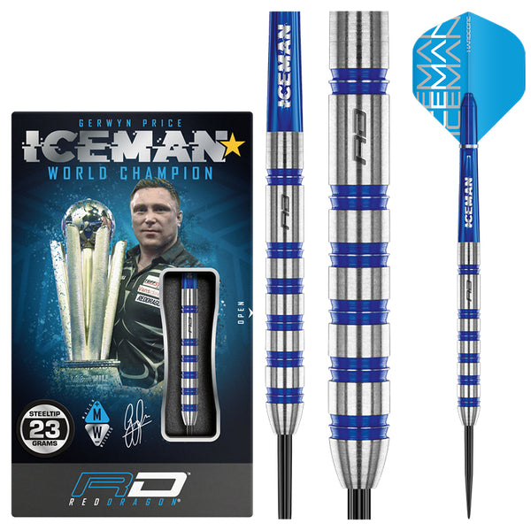 Gerwyn Price Iceman Challenger Darts | 80% Tungsten | 23g–25g